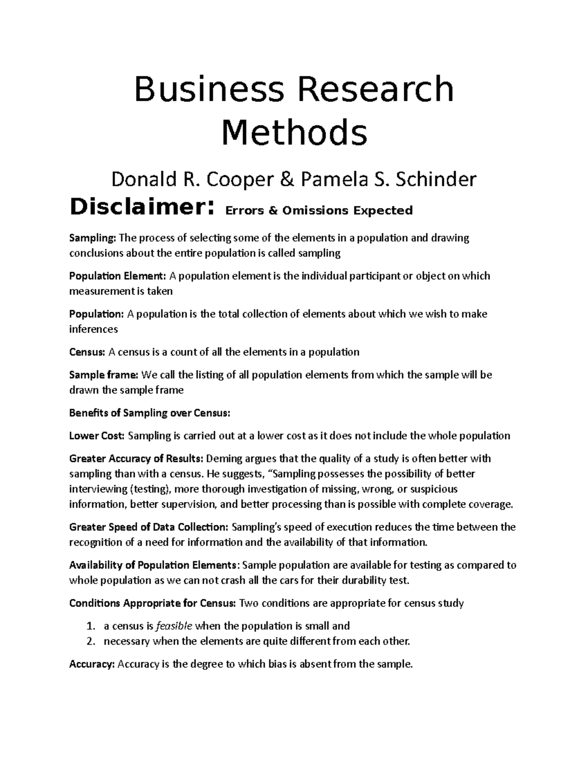 business research methods case study questions and answers pdf