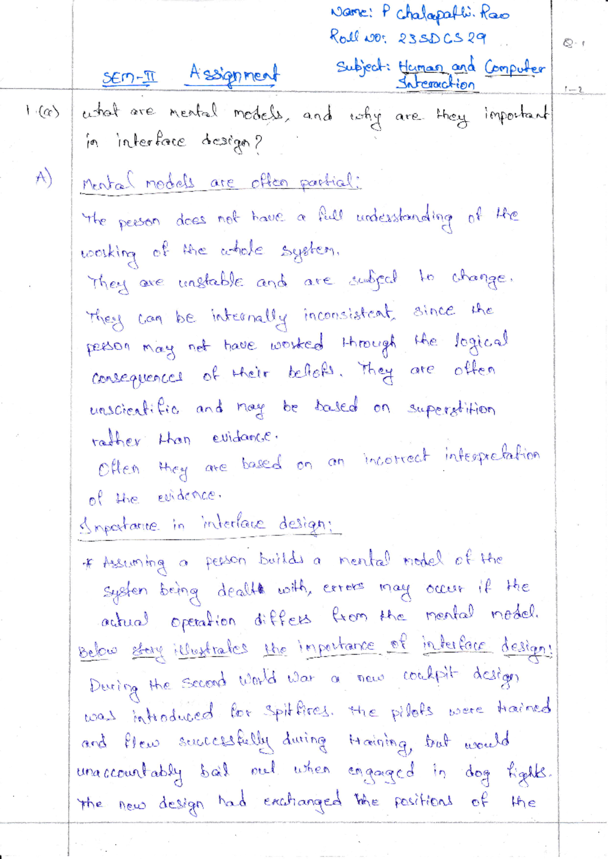 HCI-1 - HCI Notes - oonel P cAdafril-$.Po- Ro