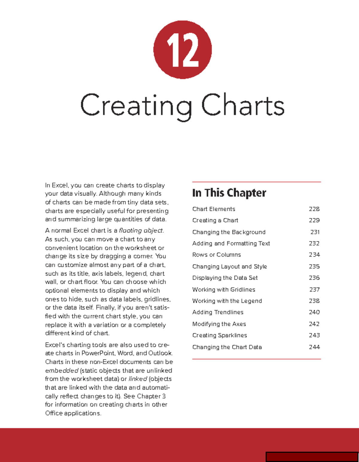 Charting - full - ####### In Excel, you can create charts to display