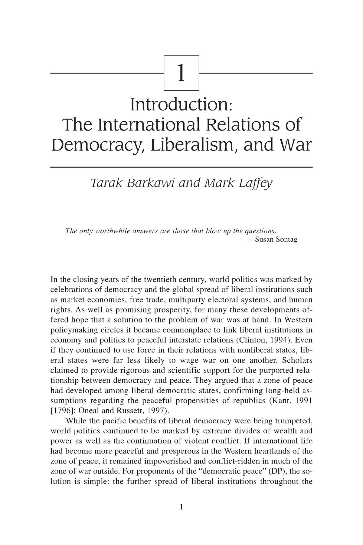 liberalism international relations essay