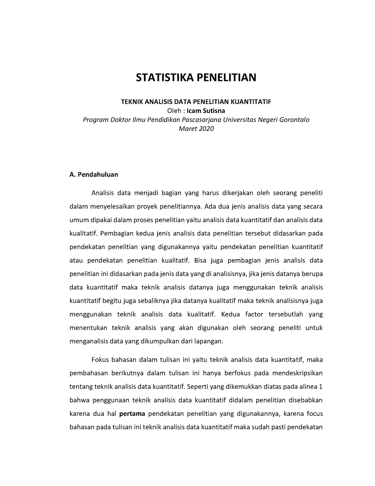 Teknik Analisis Data Penelitian Kuantitatif Statistika Penelitian Teknik Analisis Data 4215