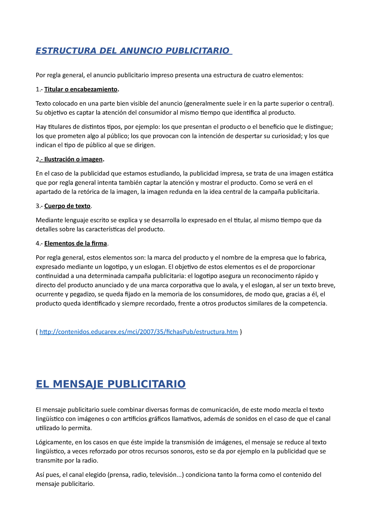 Estructura Del Anuncio Publicitario Estructura Del Anuncio Publicitario Por Regla General El 0479