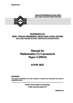 954 SP Math TB - notes - STPM/S(E) PEPERIKSAAN SIJIL TINGGI ...