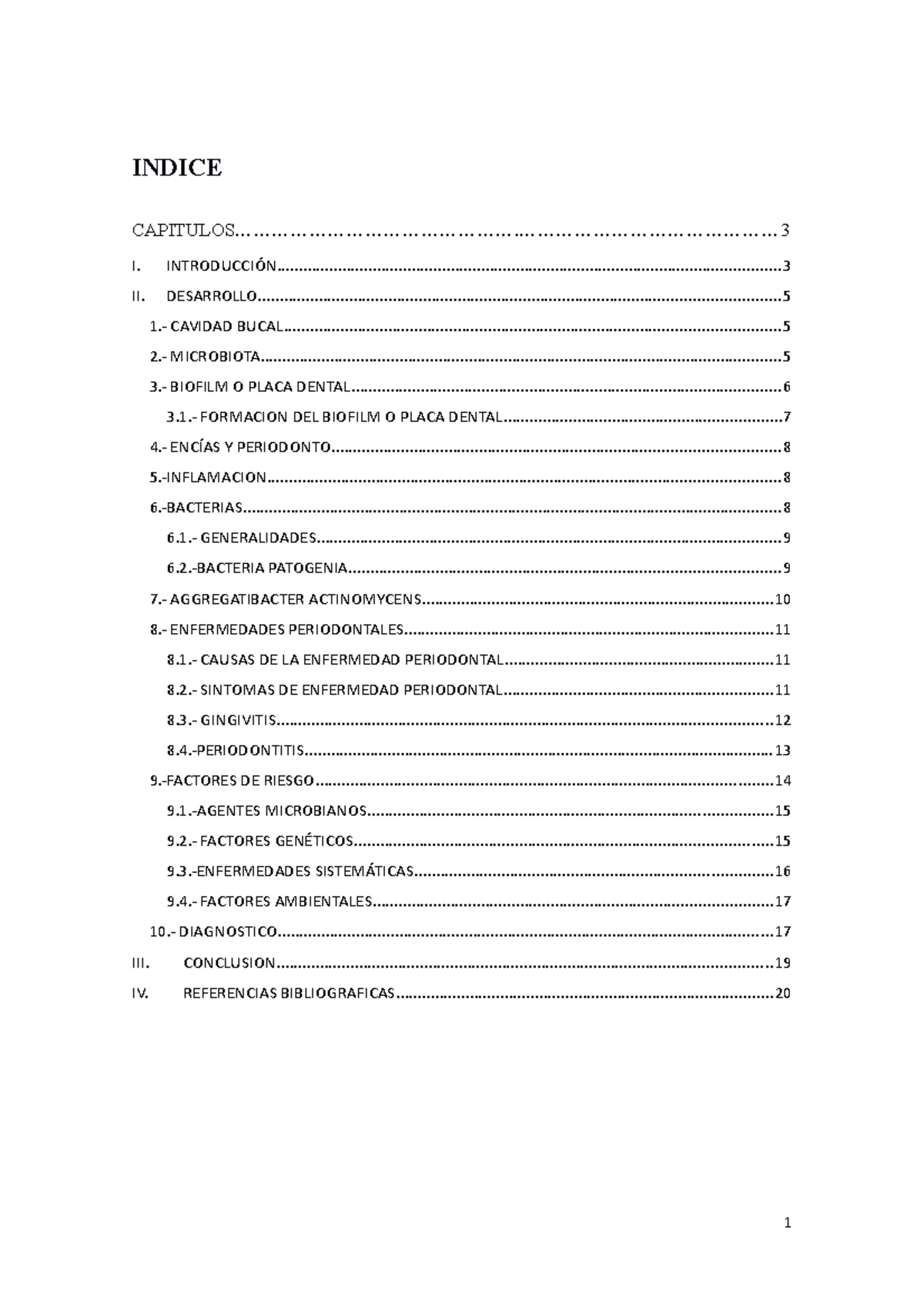 Ejemplo De Indice De Monografia