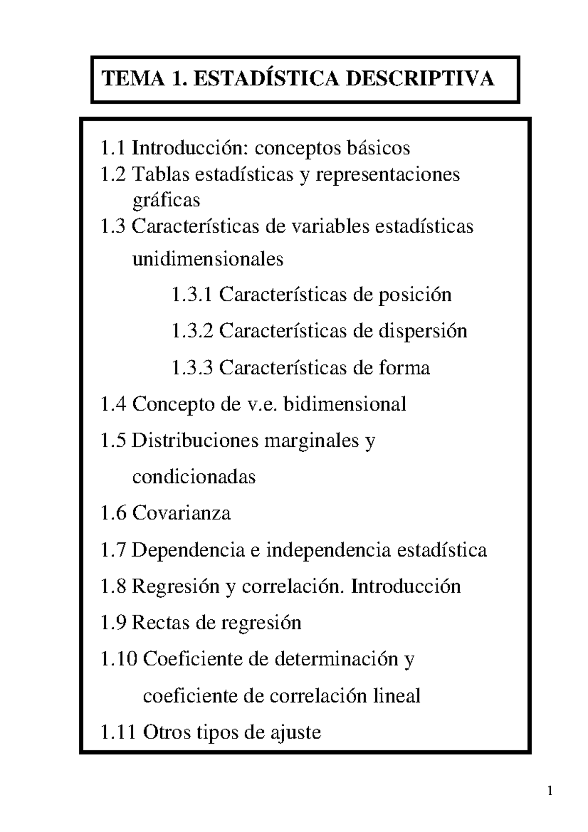 Estadistica Basica - Apuntes 6 - TEMA 1. ESTADÍSTICA DESCRIPTIVA 1 ...