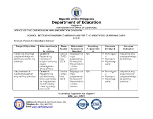 GSP Accomplishment Report 2023 - Education - Studocu