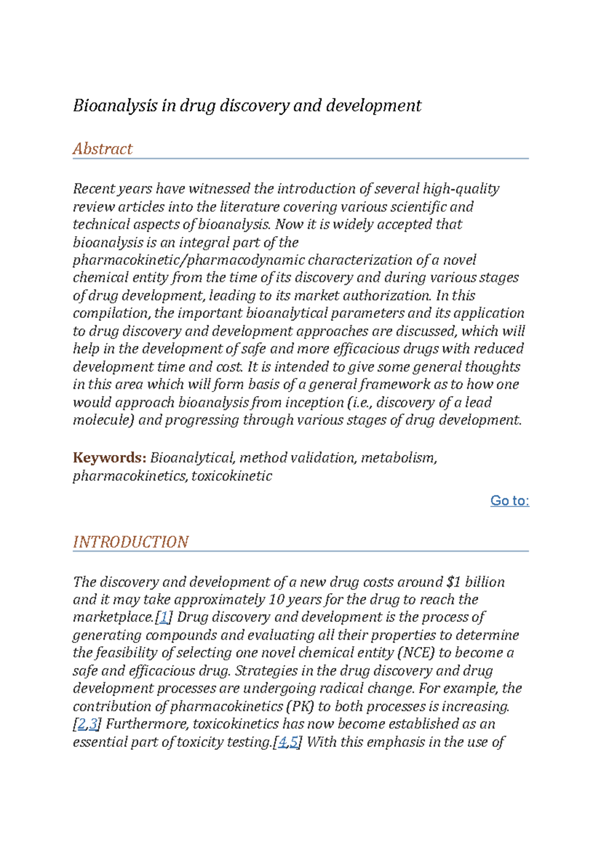 Bio - About the Bioanalysis in drug discovery and development and how ...