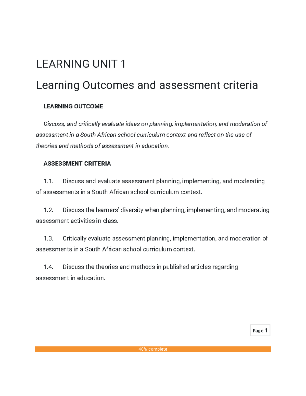 AED online unit 1 to 5 - Summary Educational Studies in Context ...