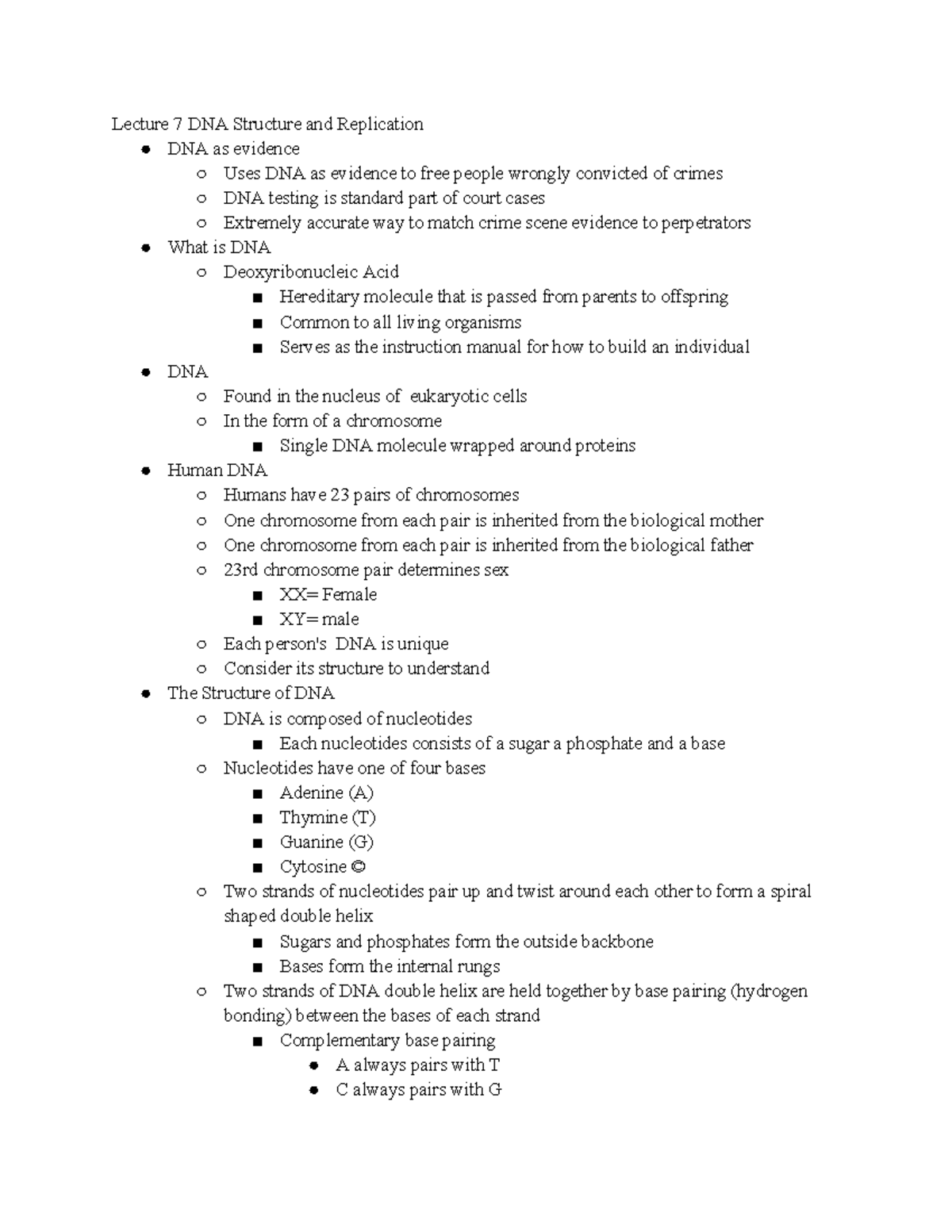 Bio 111 Midterm 2 1-10 - Lecture Notes For Introduction To Biology BIO ...