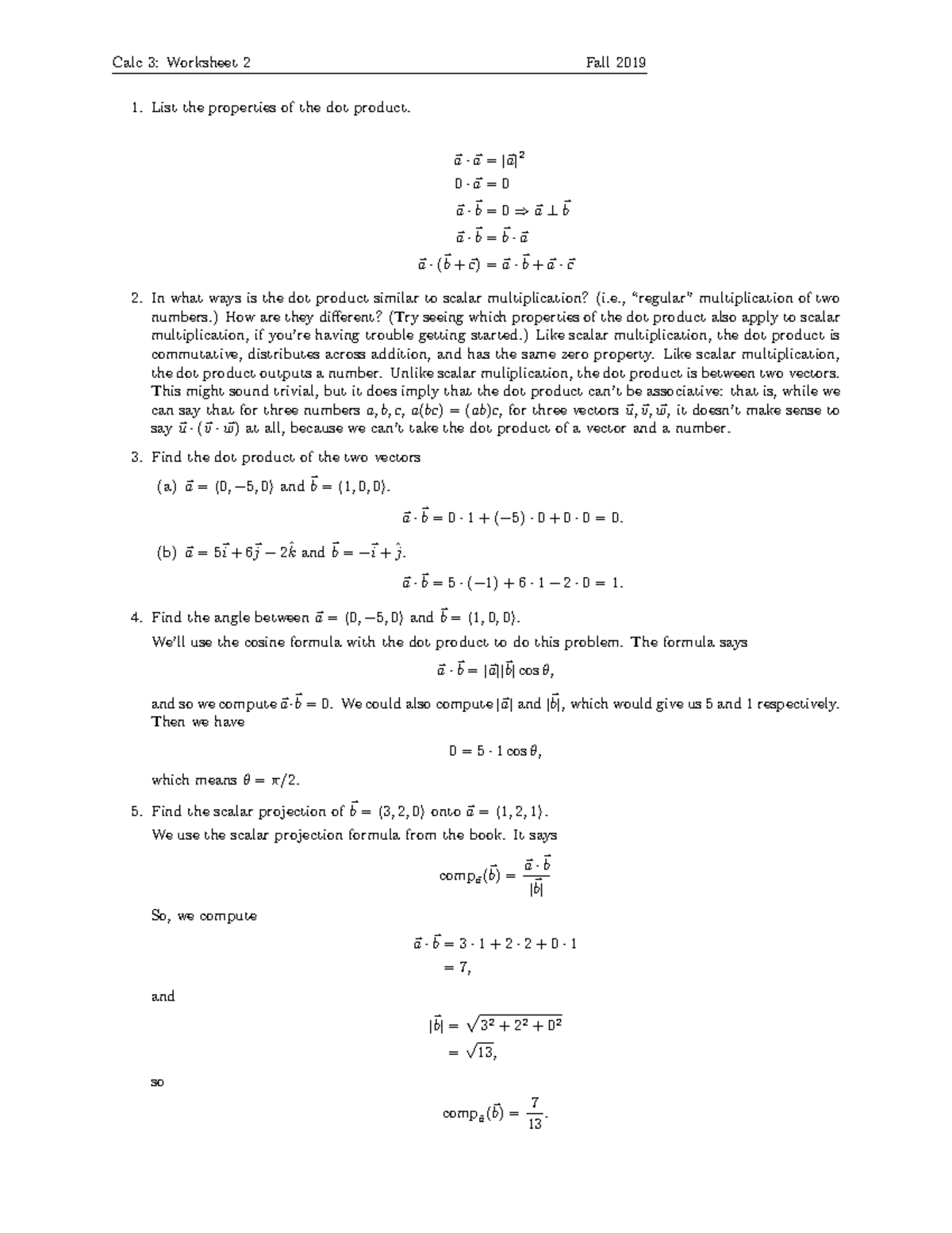 Worksheet 2-question with answer-practice quiz - MATH 234 - UW-Madison ...