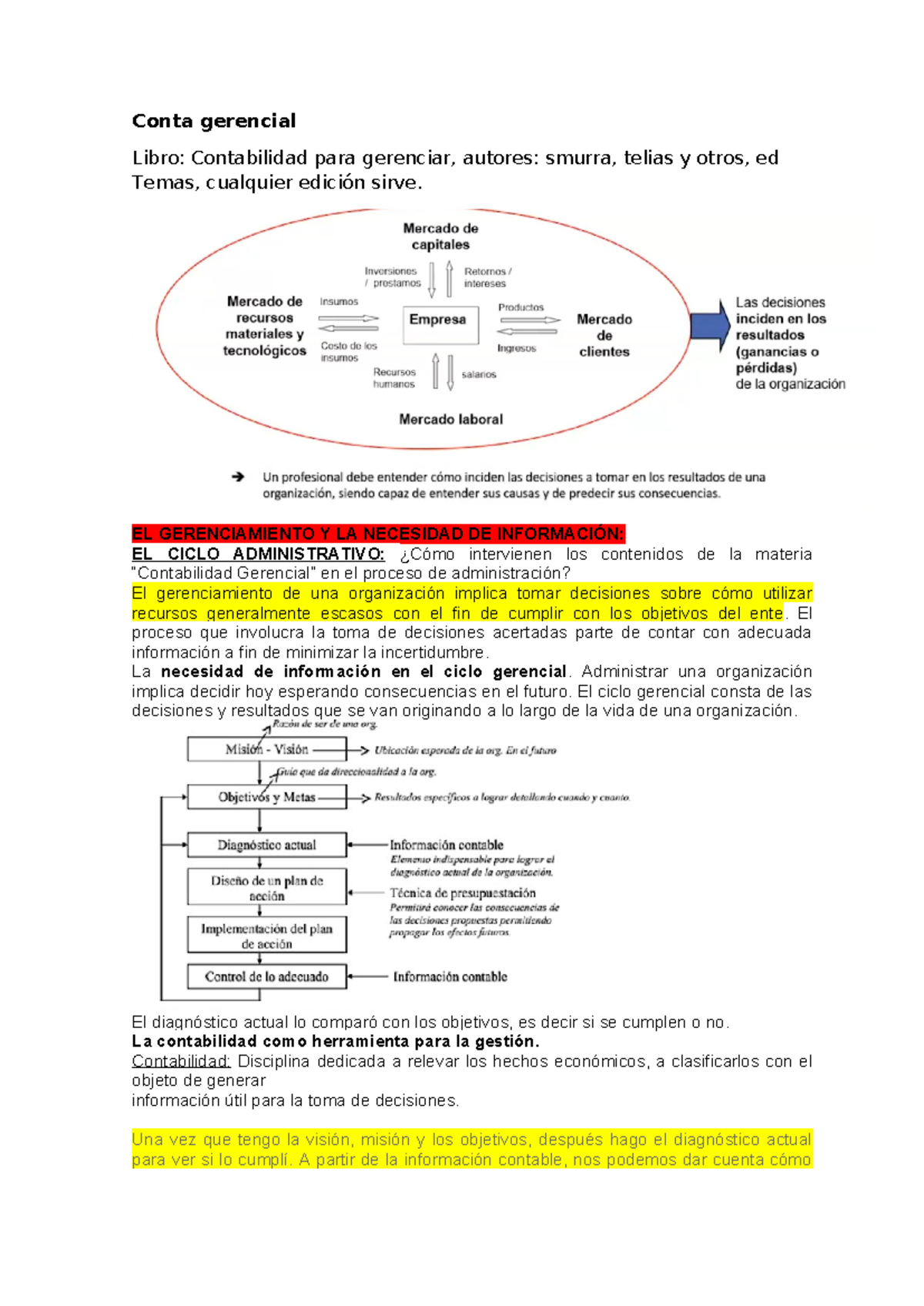 Contabilidad Gerencial Resumen 2024 Conta Gerencial Libro Contabilidad Para Gerenciar 7578