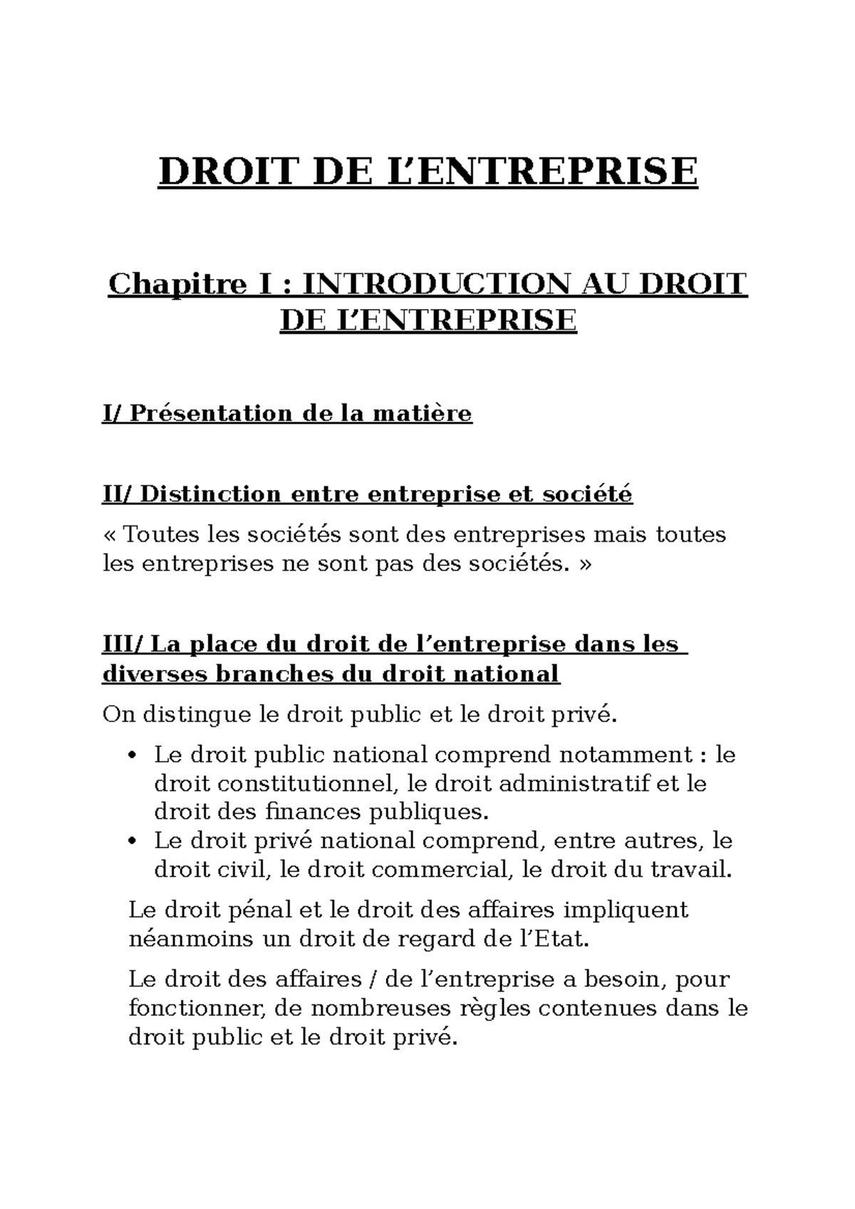 droit-de-lentreprise-cours-inseec-droit-de-l-entreprise-chapitre-i