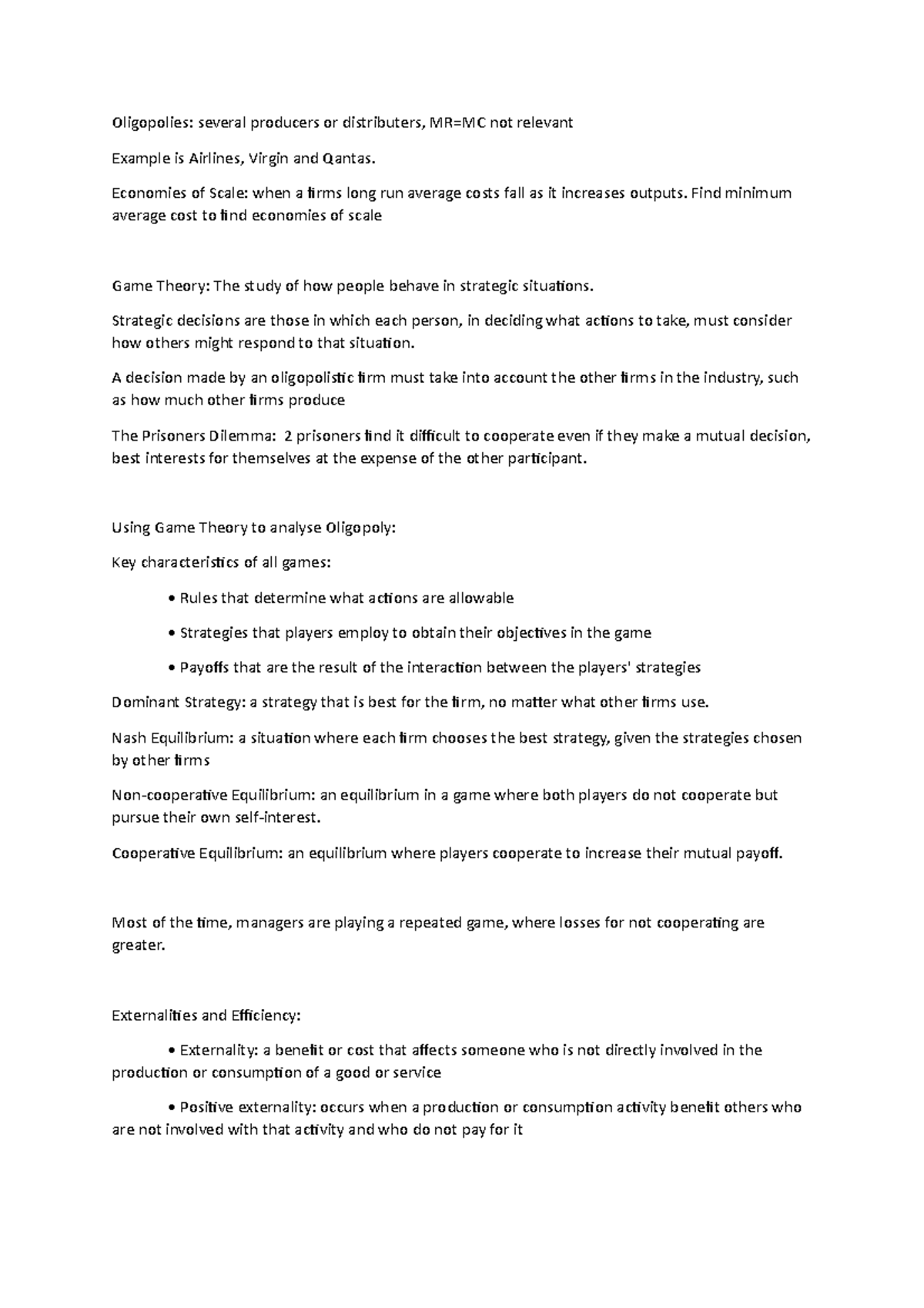 Eco lecture 6 notes - All relevant learning material for week 6 of ...
