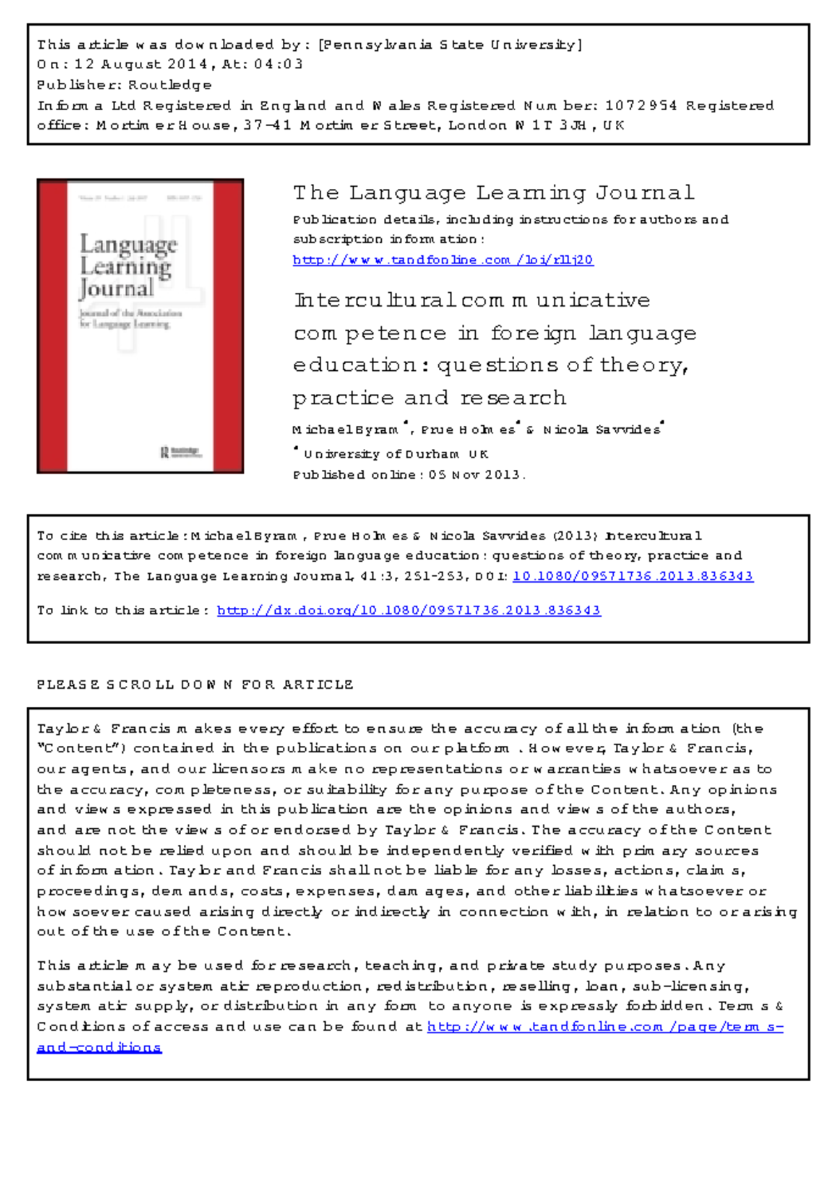 Intercultural Communicative Competence In Foreign Language Education Questions Of Theory Intercultural Communicative Competence In Foreign Language Education Questions Of Theory