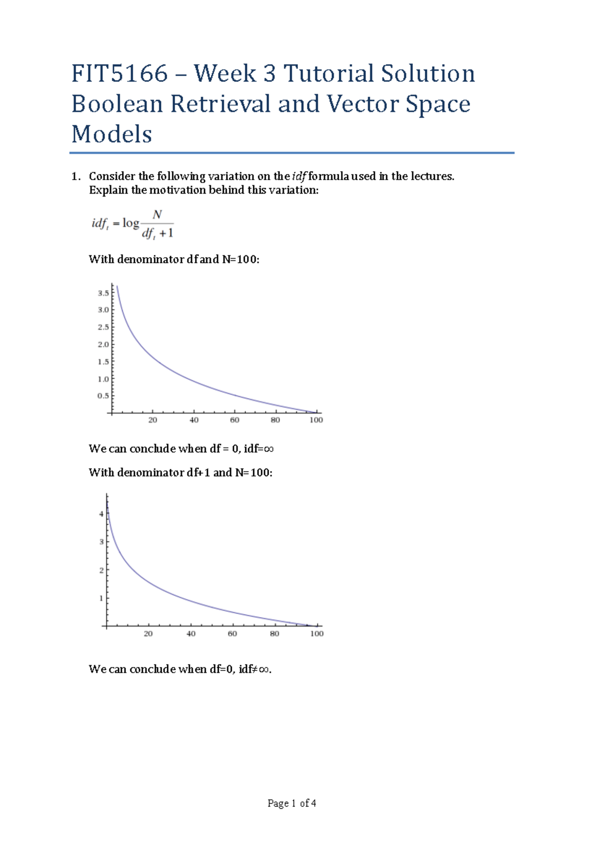 FIT5166 Week03 Tutorial Vector Space Model Solution - FIT5166 Week 3 ...
