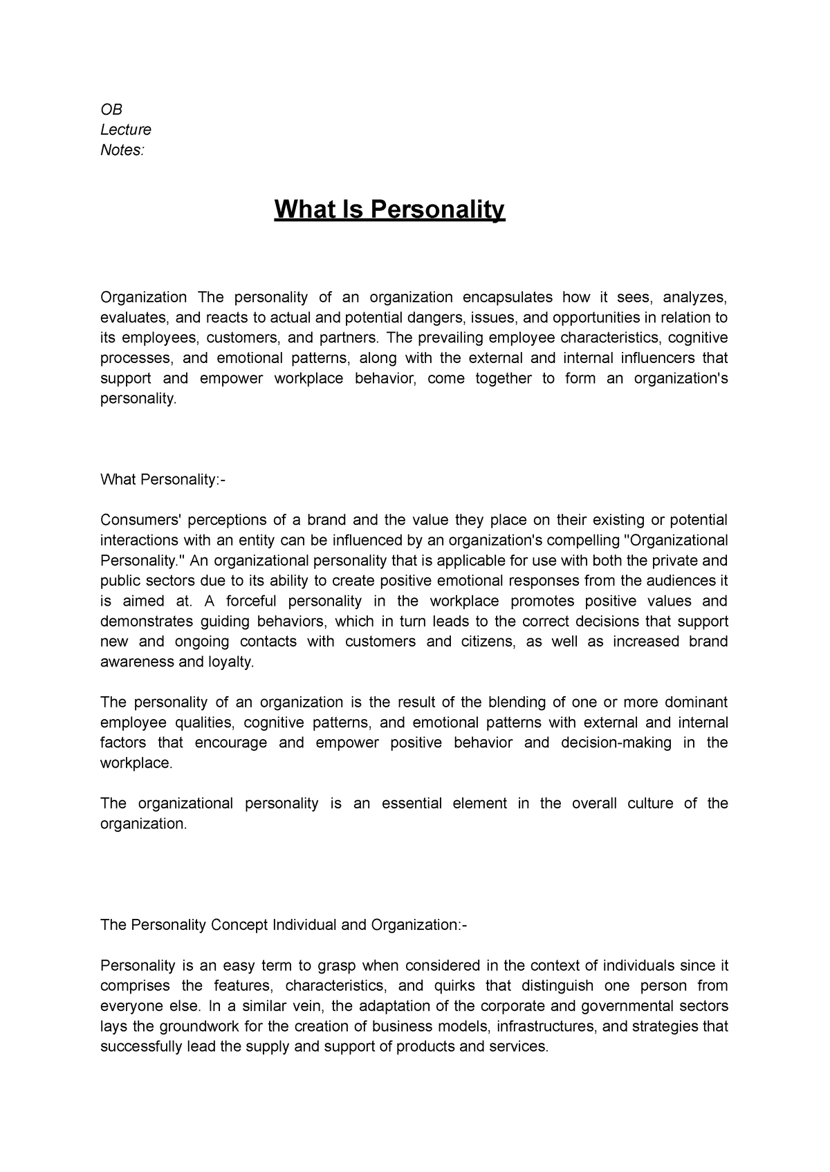 what-is-personality-ob-lecture-notes-what-is-personality