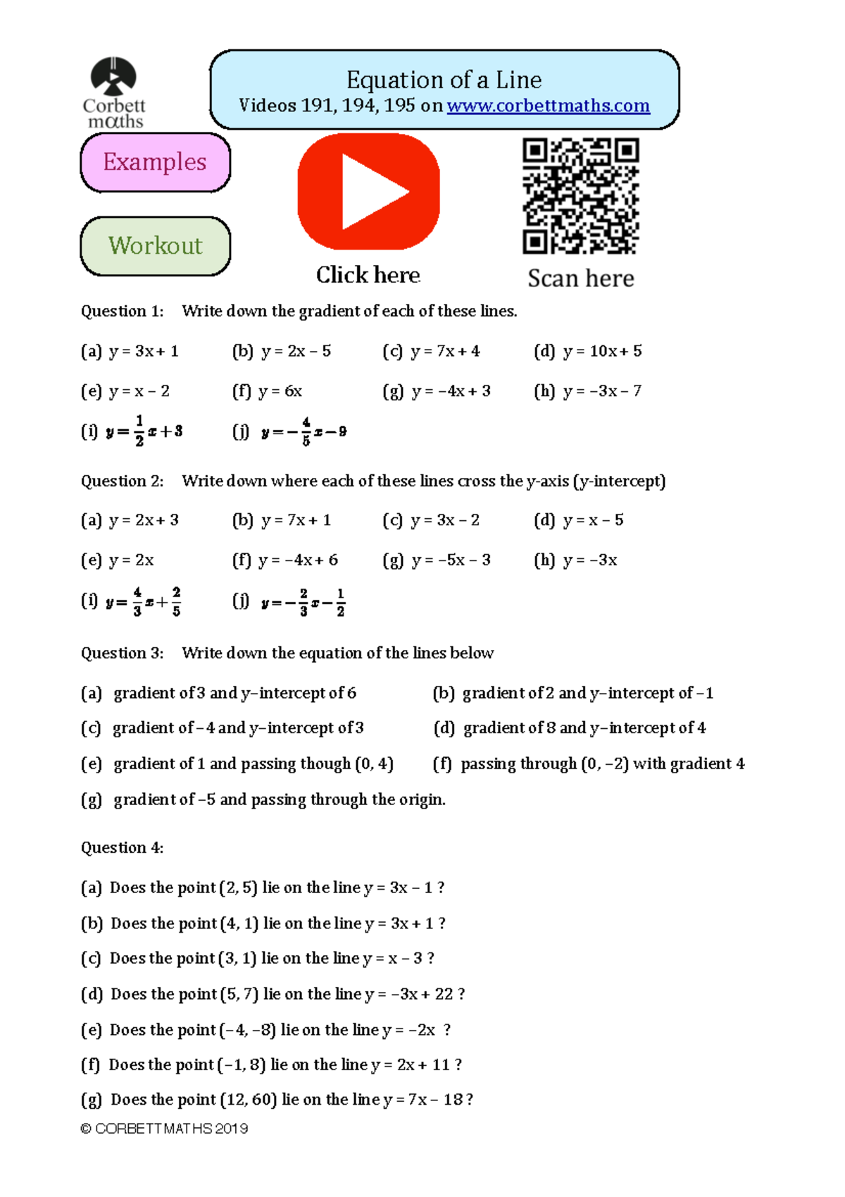 Equation Of A Line - WEWE - Equation Of A Line Videos 191, 194, 195 On ...