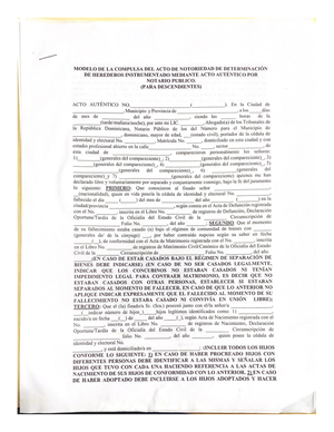 Modelo DE LA Compulsa DEL ACTO DE Notoriedad - MODELO DE LA COMPULSA ...
