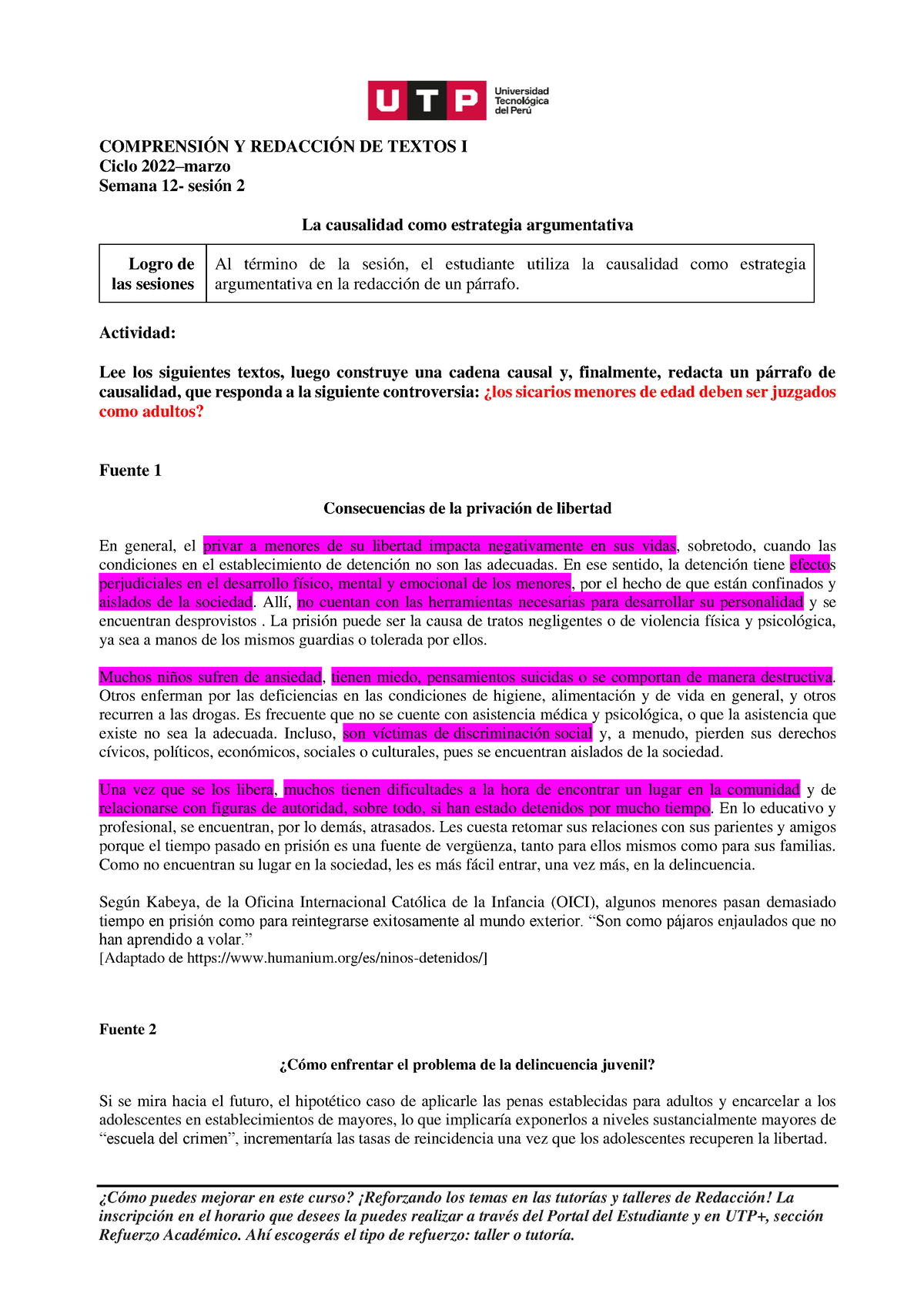 S12.s2 La Causalidad Como Estrategia Discursiva 15,06 - ¿Cómo Puedes ...