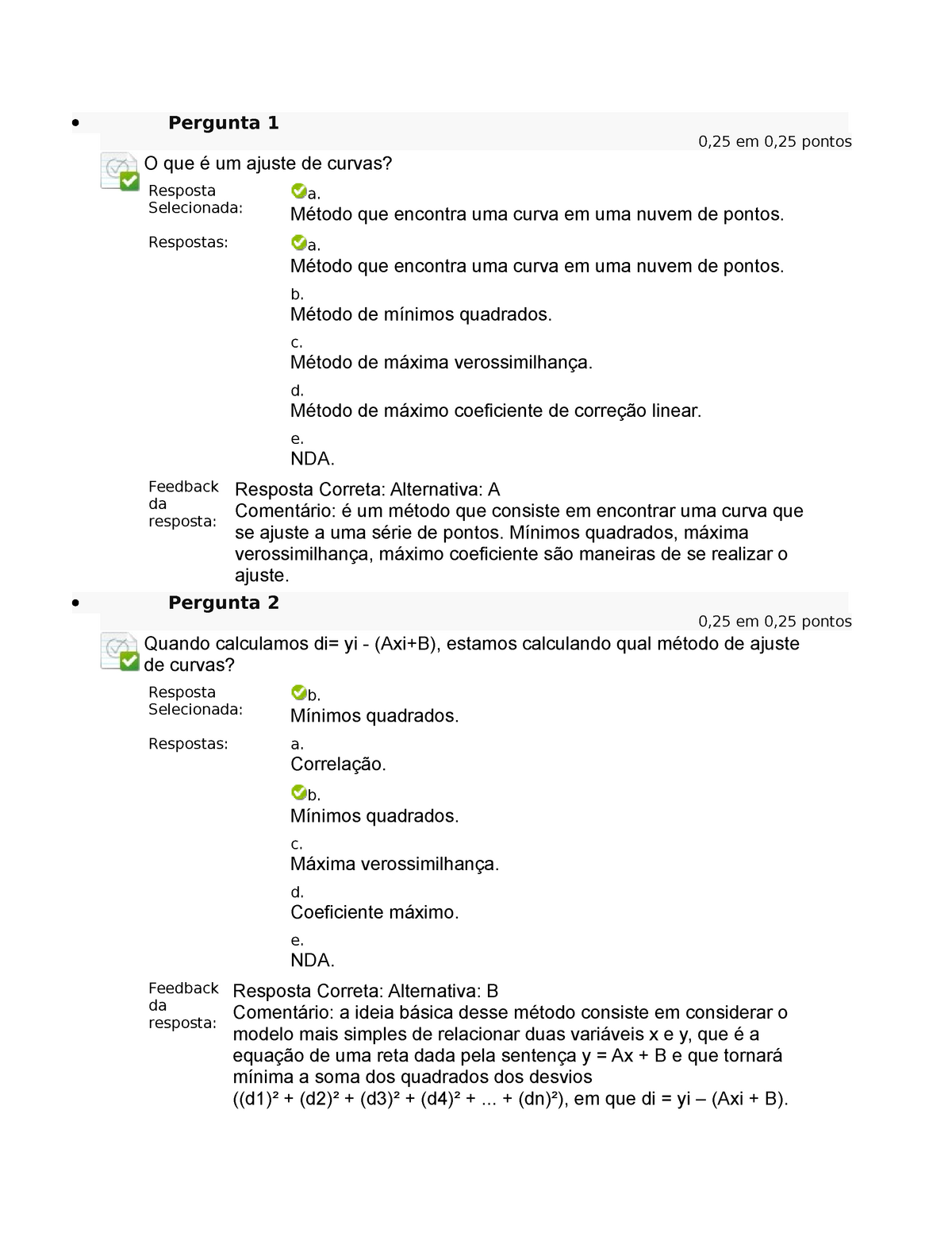 Questoes de matematica - Questionário