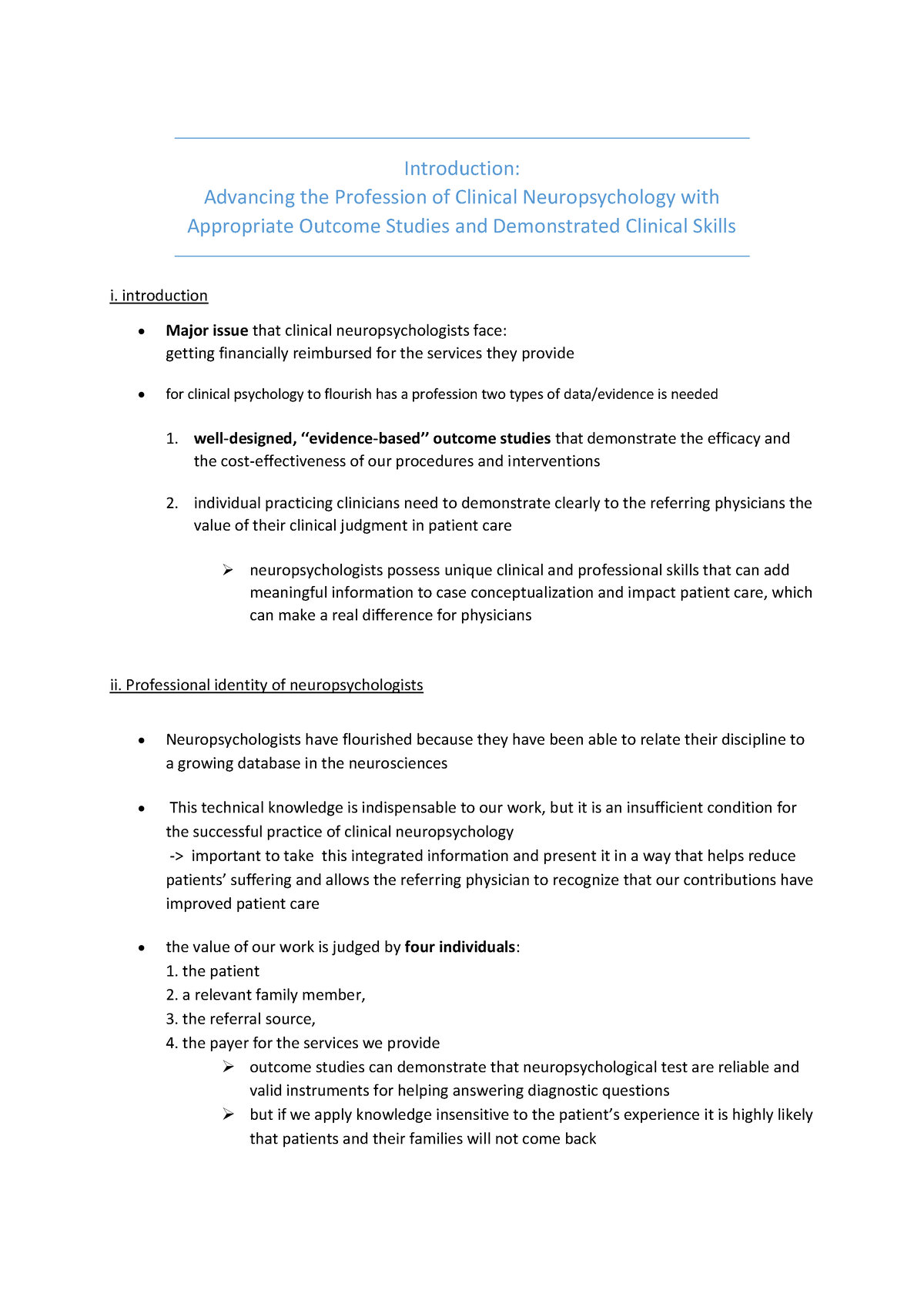 Advanced clinical neuro Introduction - Introduction: Advancing the ...