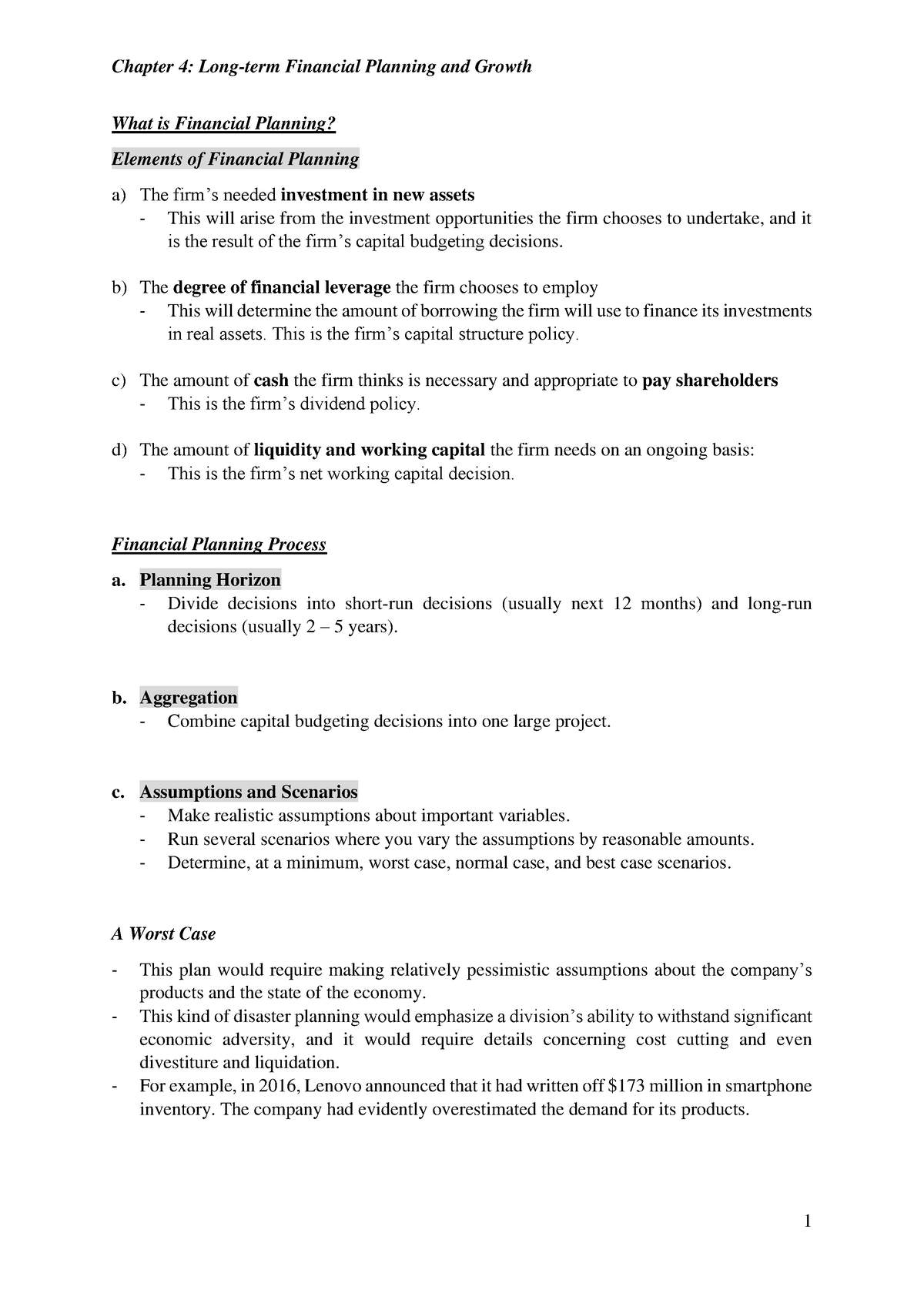 Chapter 4 Long term Financial Planning And Growth Corporate Finance 