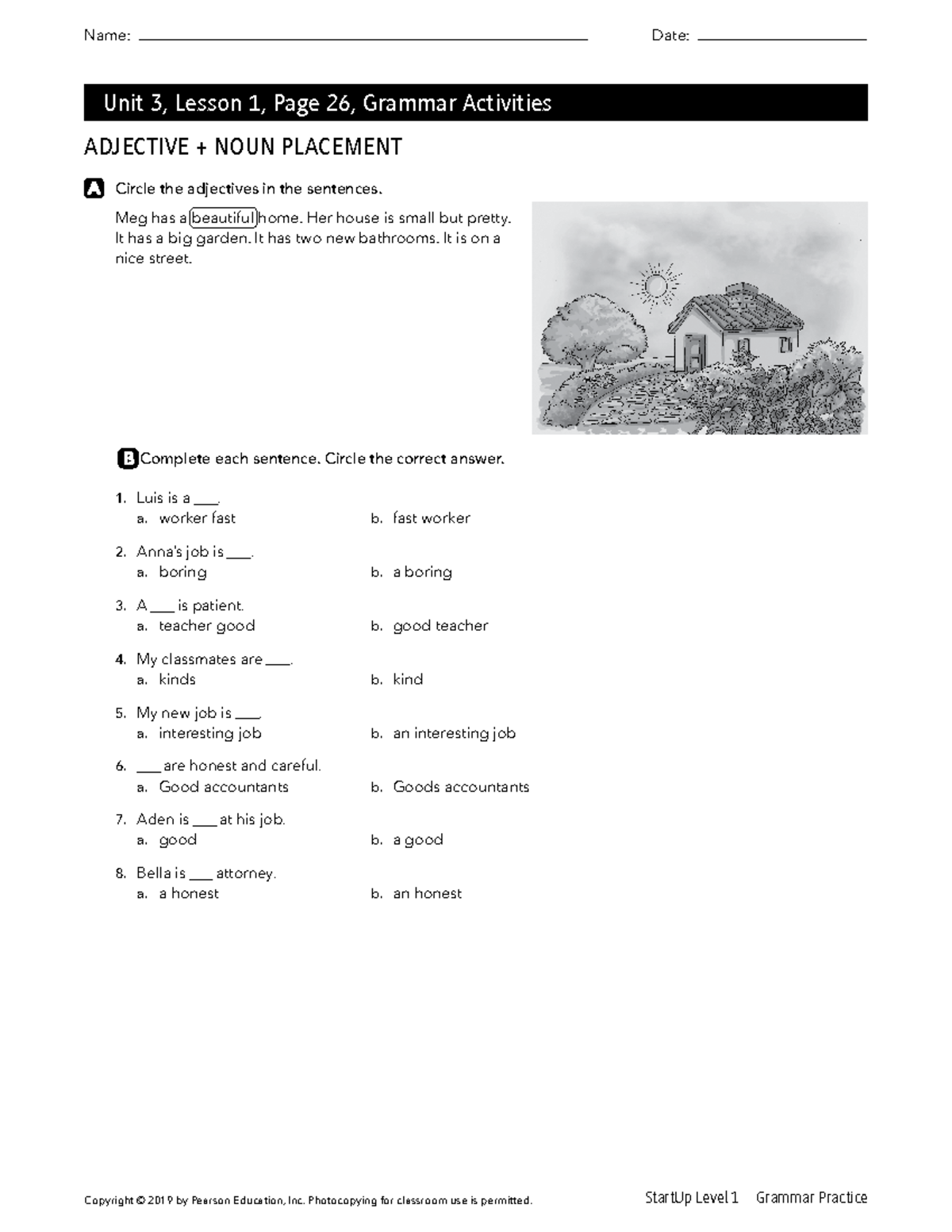 St1 gram u03 - LPÑ - StartUp Level 1 Grammar Practice Unit 3, Lesson 1 ...