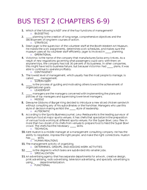 BUS Chapter 7 QUIZ - Quiz Questions And Answers - BUS CHAPTER 7 QUIZ 1 ...