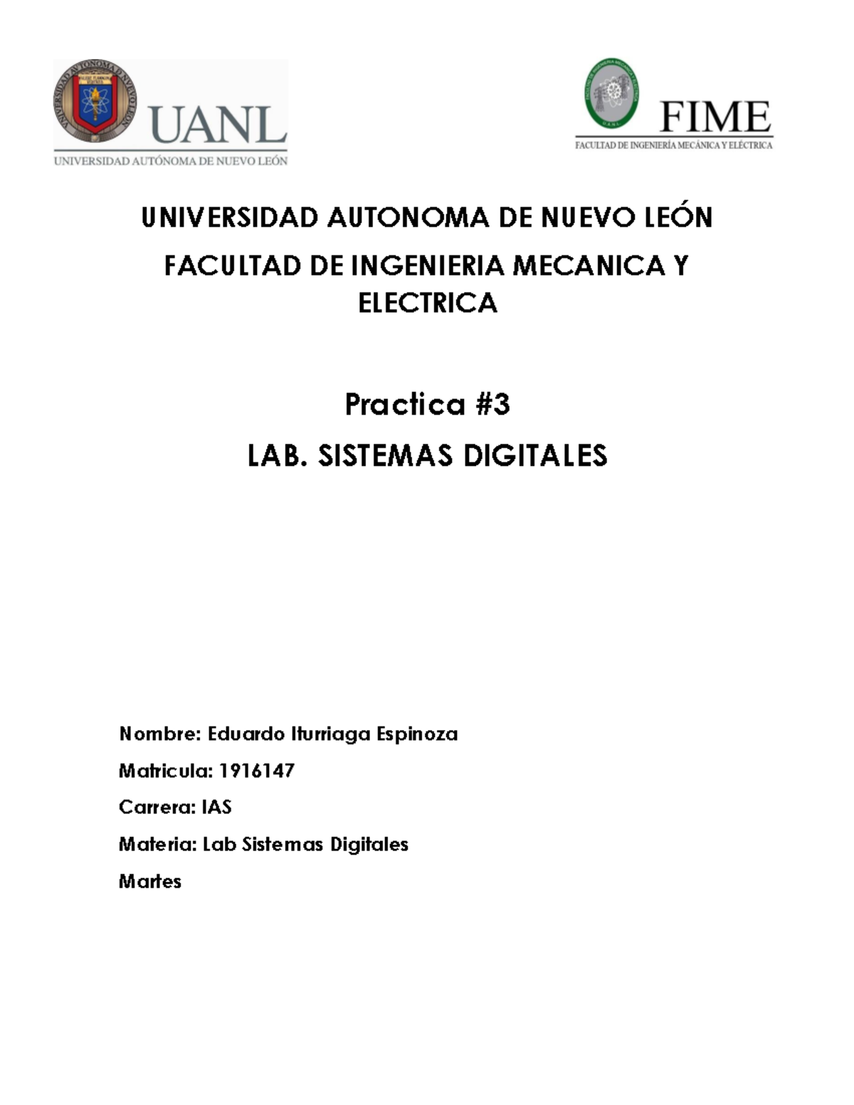Practica 3 - Aaaaa - UNIVERSIDAD AUTONOMA DE NUEVO LEÓN FACULTAD DE ...