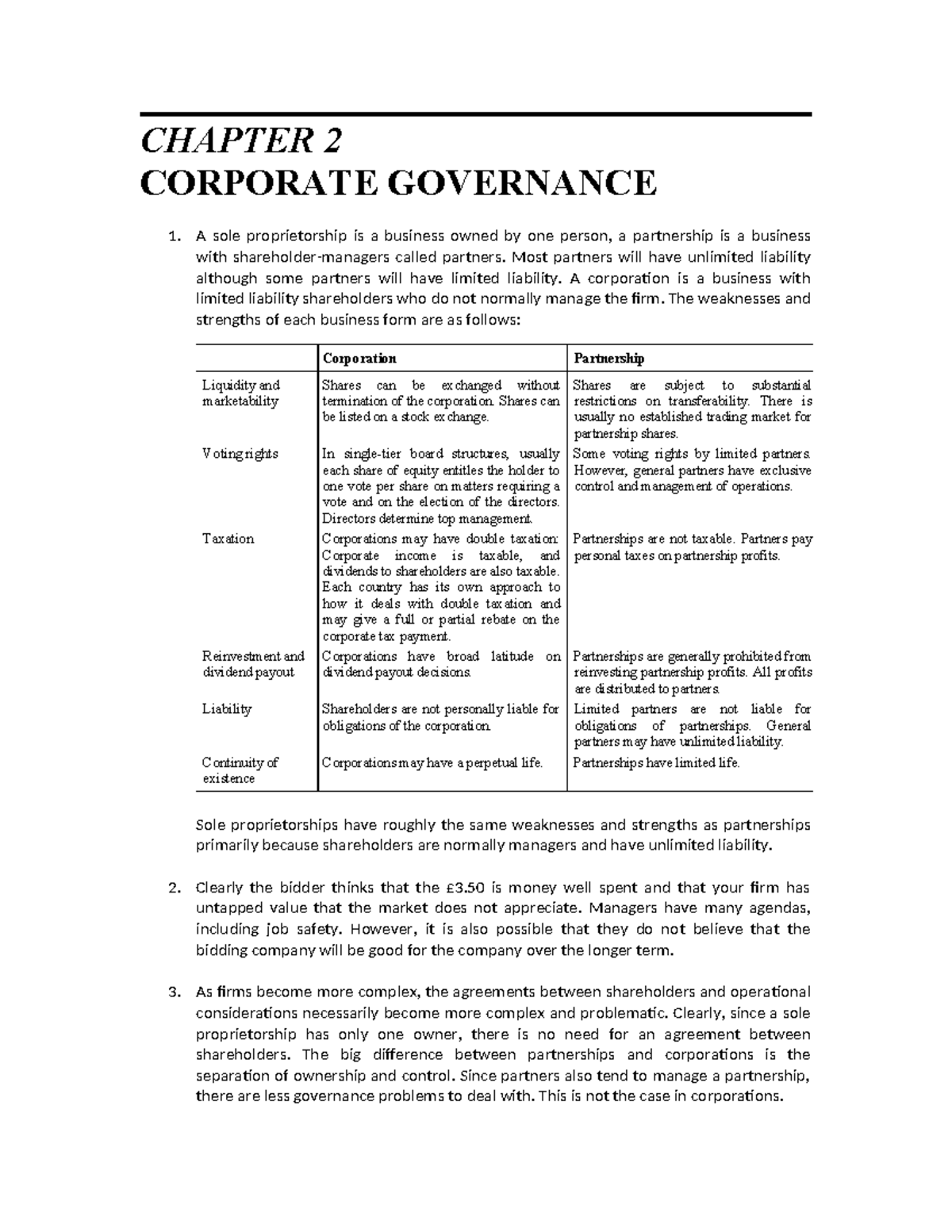 Chapter 2 Solutions Print Complete AH - CHAPTER 2 CORPORATE GOVERNANCE ...