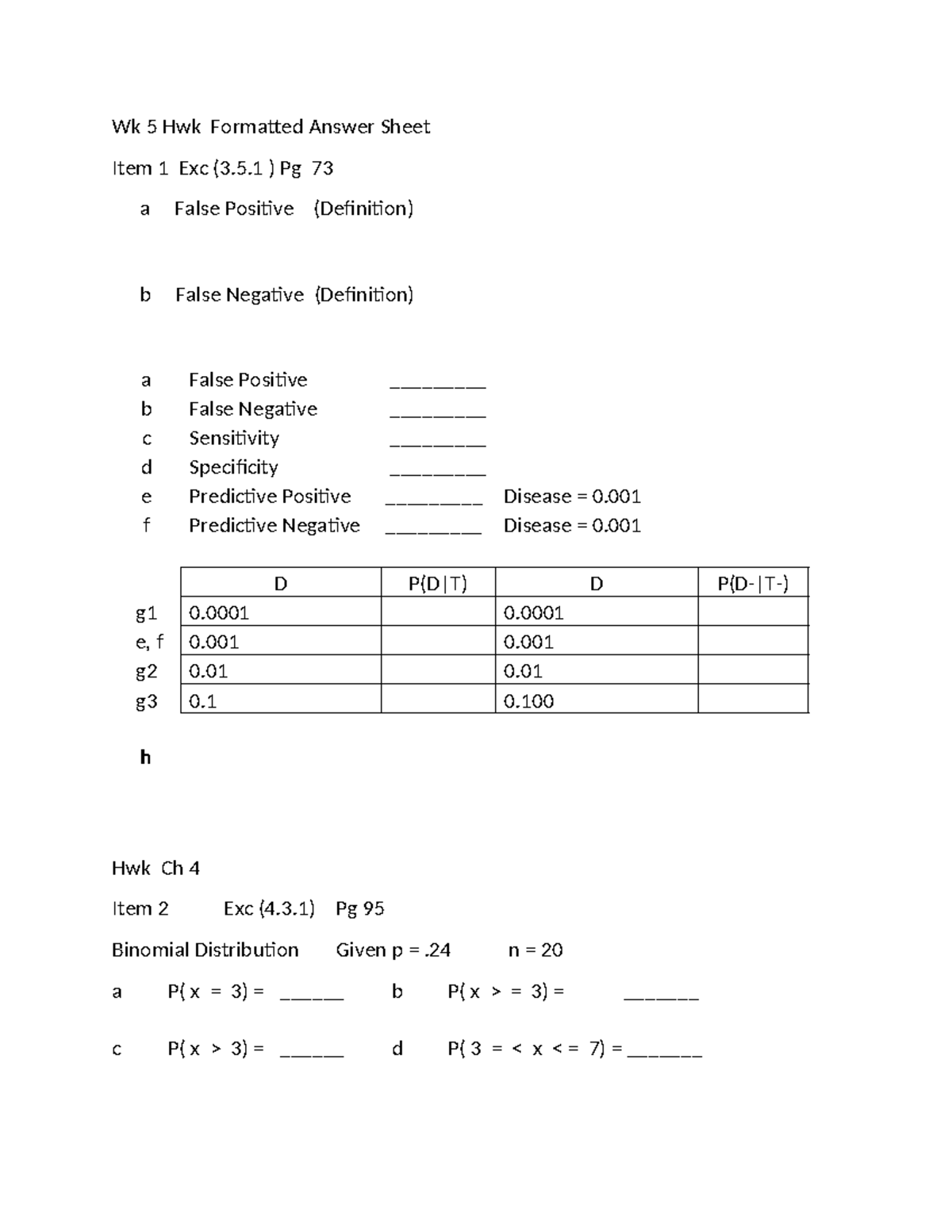 2024 Math 237 001 spring Hwk Ch 3 Wk 51 Formated Answer Sheet Wk 5