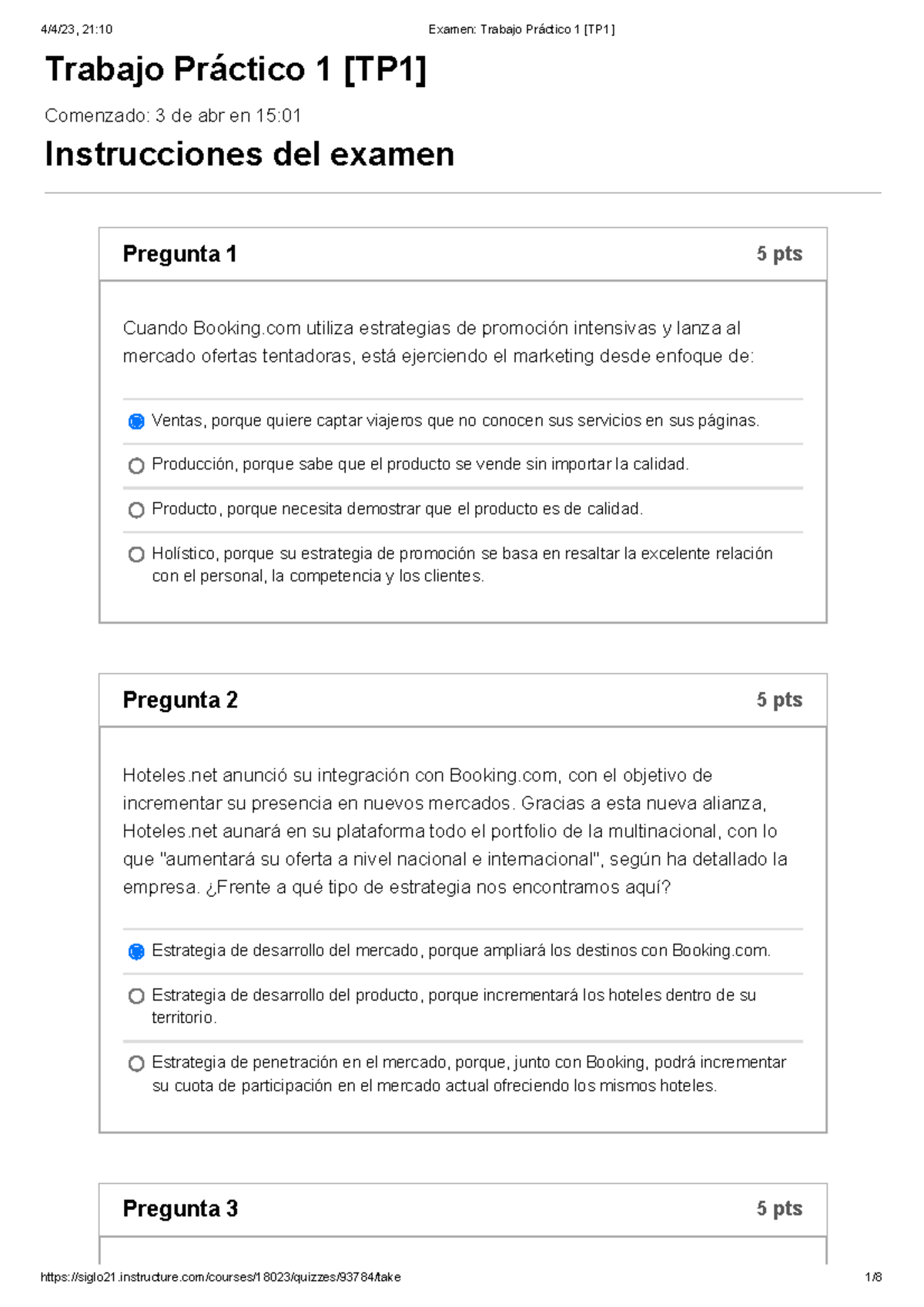 Examen Trabajo Práctico 1 Tp1 Trabajo Práctico 1 Tp1 Comenzado 3 Examen Trabajo Práctico 1 Tp1 Trabajo Práctico 1 Tp1 Comenzado 3