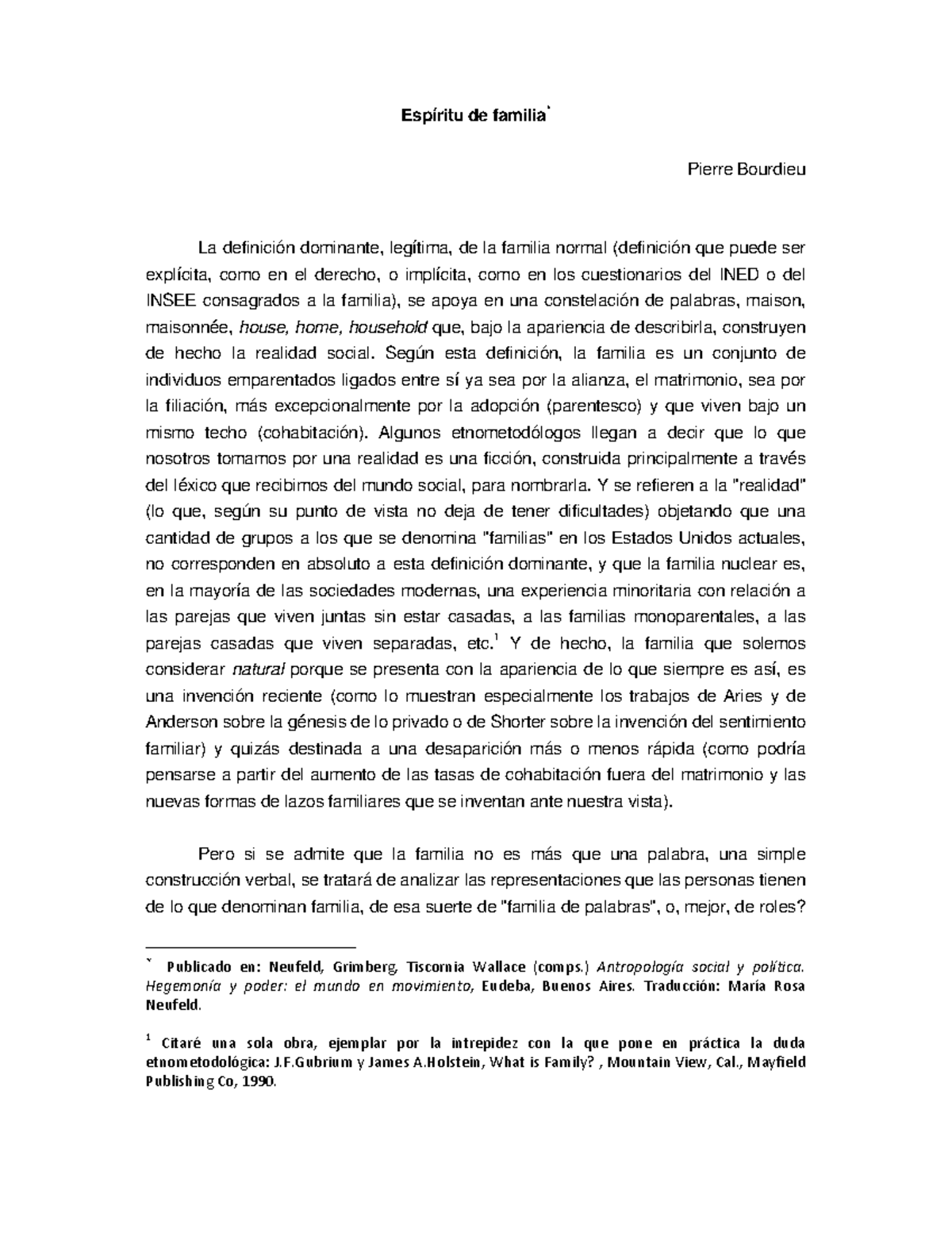 Bourdieu El Espiritu De Familia Razones Practicas Angrama Esp ritu De 