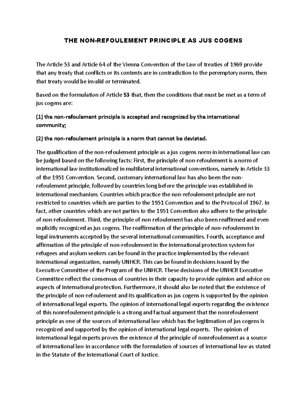 THE NON - NGO in Bangladesh - THE NON-REFOULEMENT PRINCIPLE AS JUS ...