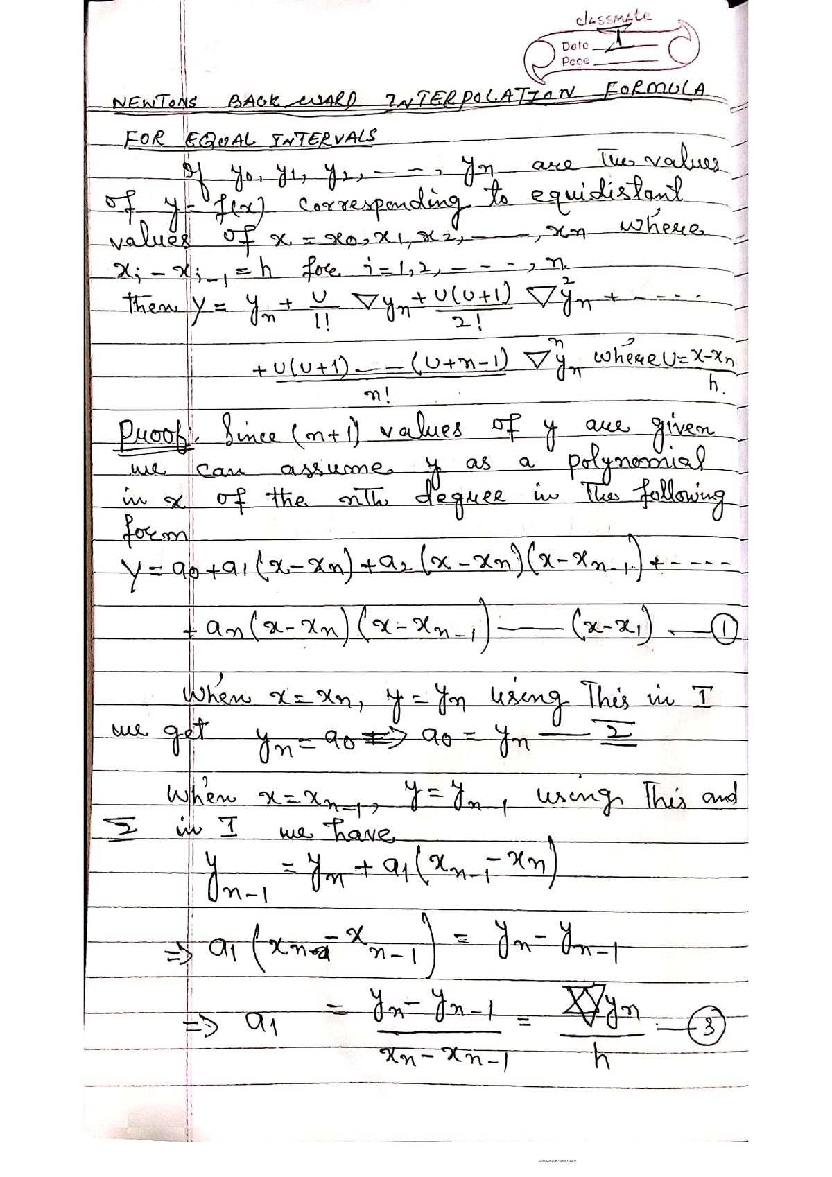 Newtons backward formula with examples unit 1 numerical methods ...