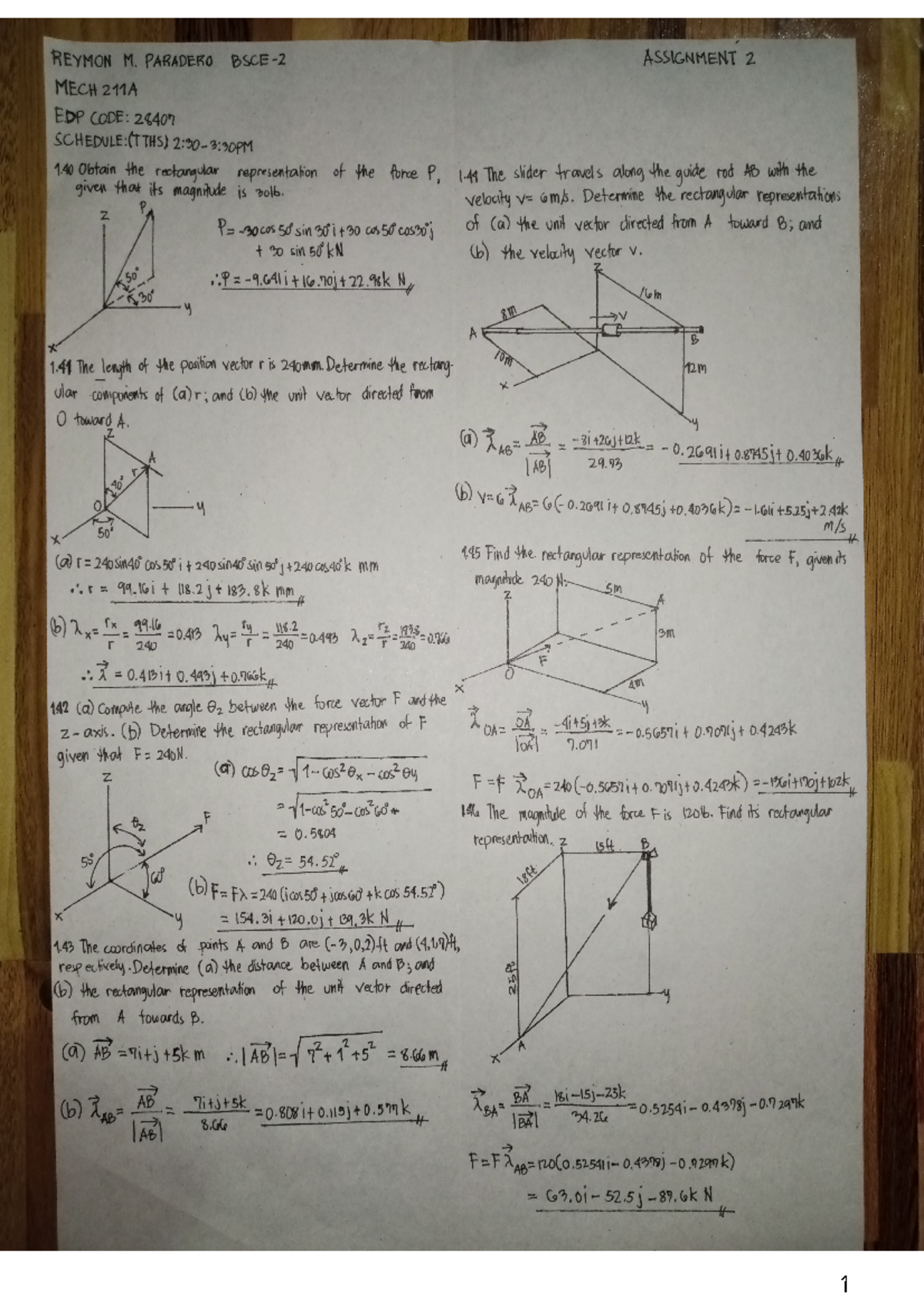 MECH211A ASS#2 - None - Statics And Dynamics Of Rigid Bodies - Studocu