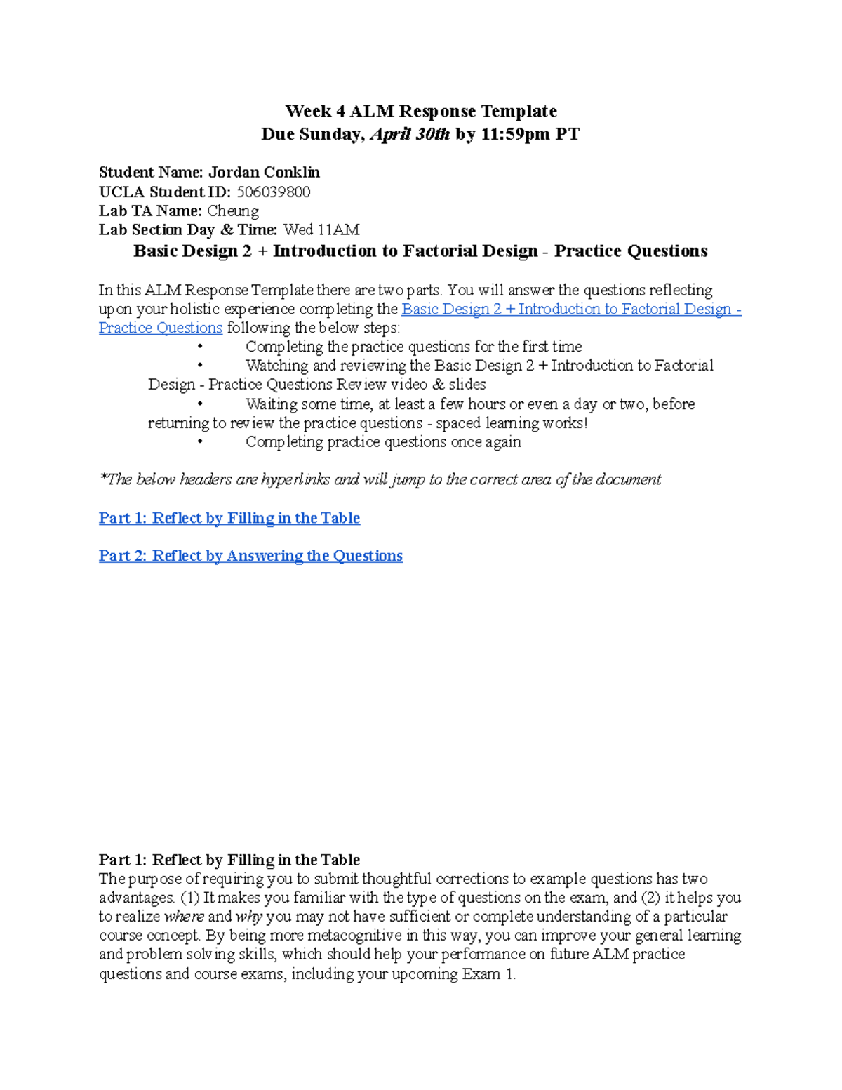 ALM Response PSY100B - Week 4 ALM Response Template Due Sunday, April ...