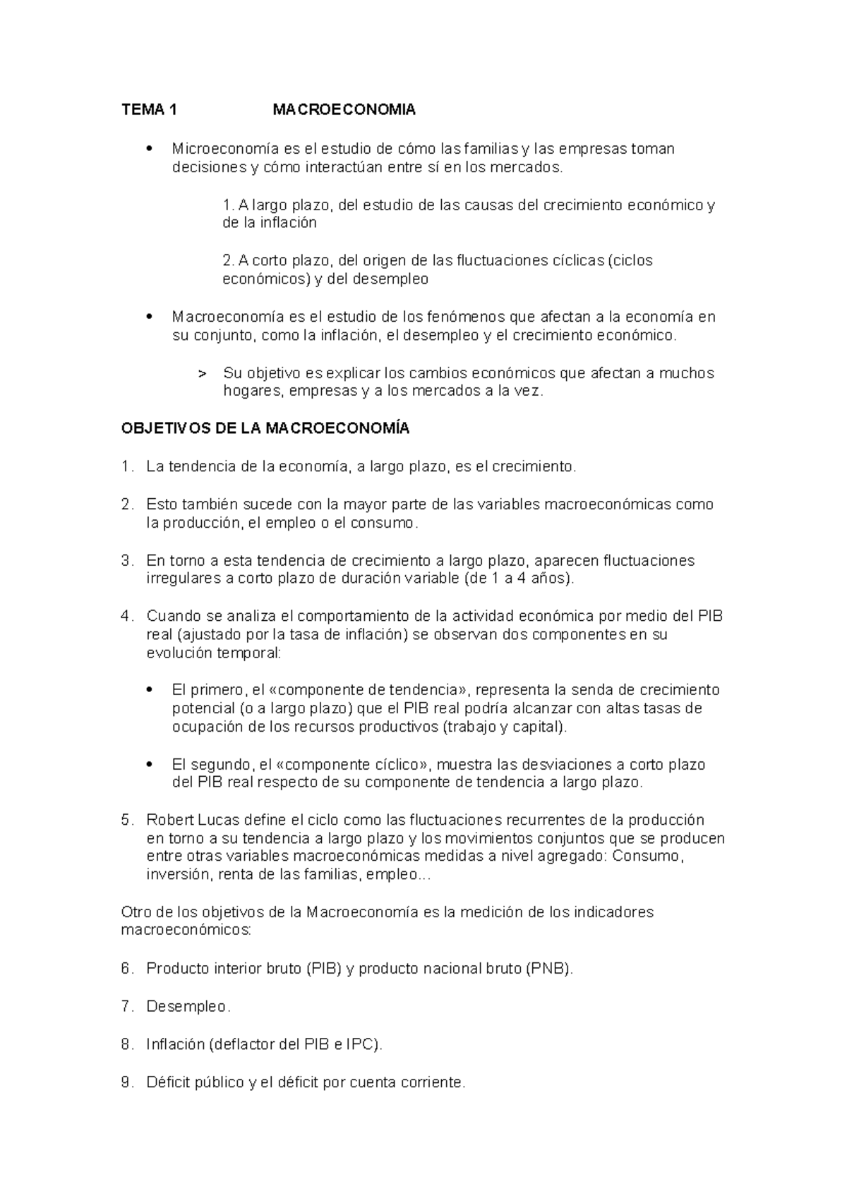 TEMA 1 Macroeconomia - Apuntes TEMA 1 - TEMA 1 MACROECONOMIA ...