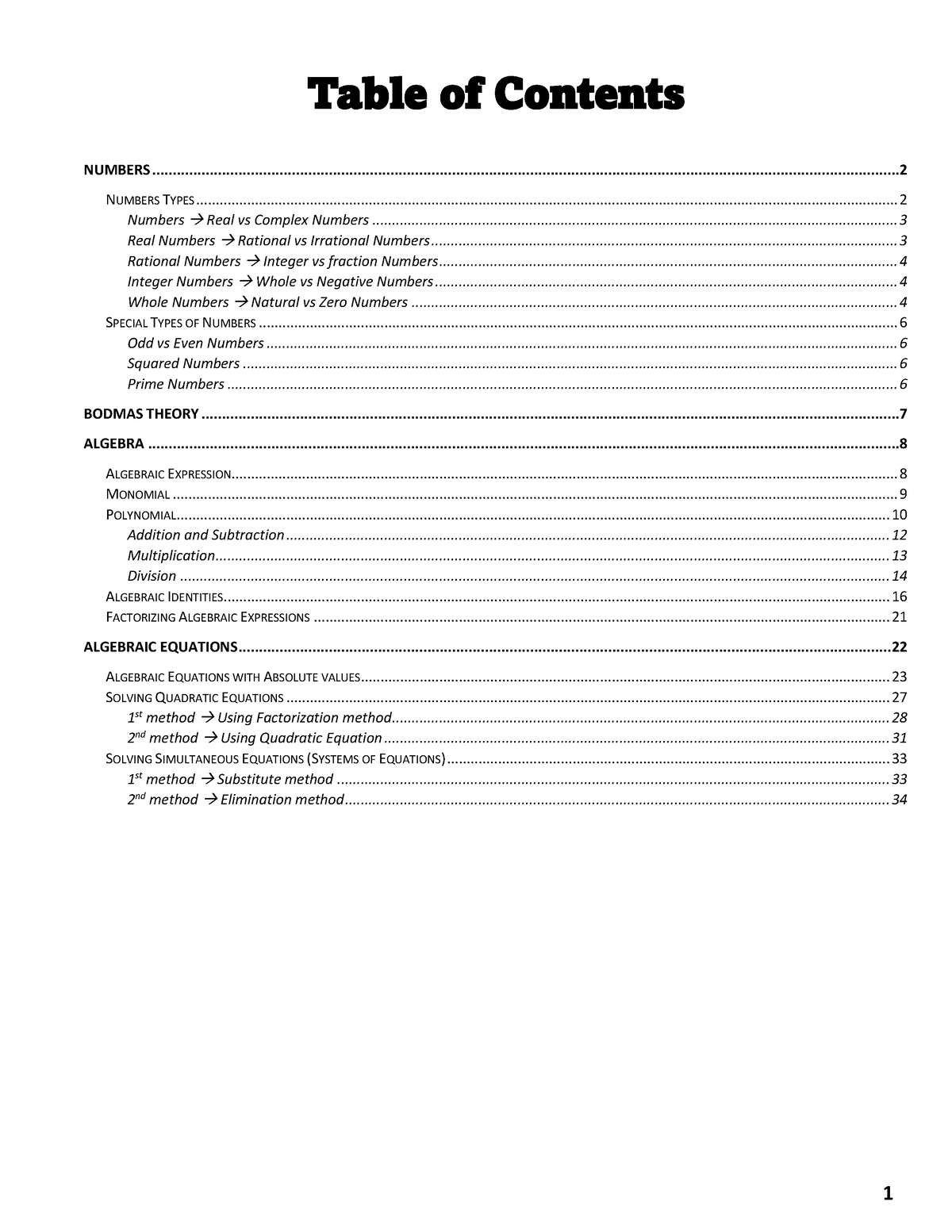 1-preliminary-lessons-table-of-contents-numbers-numbers-types