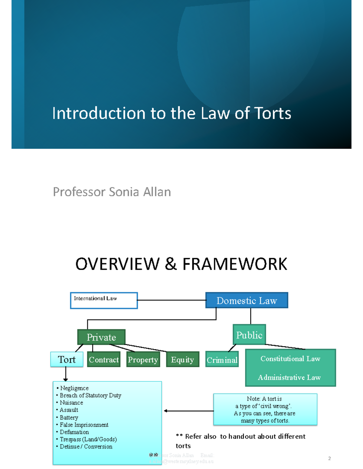 law of torts assignment pdf