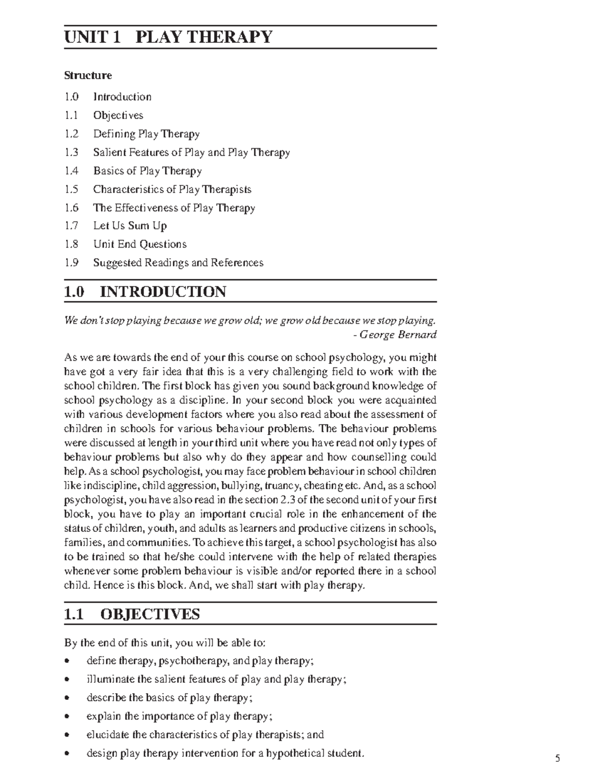 Play therapy - Psychology notes - Play Therapy UNIT 1 PLAY THERAPY ...