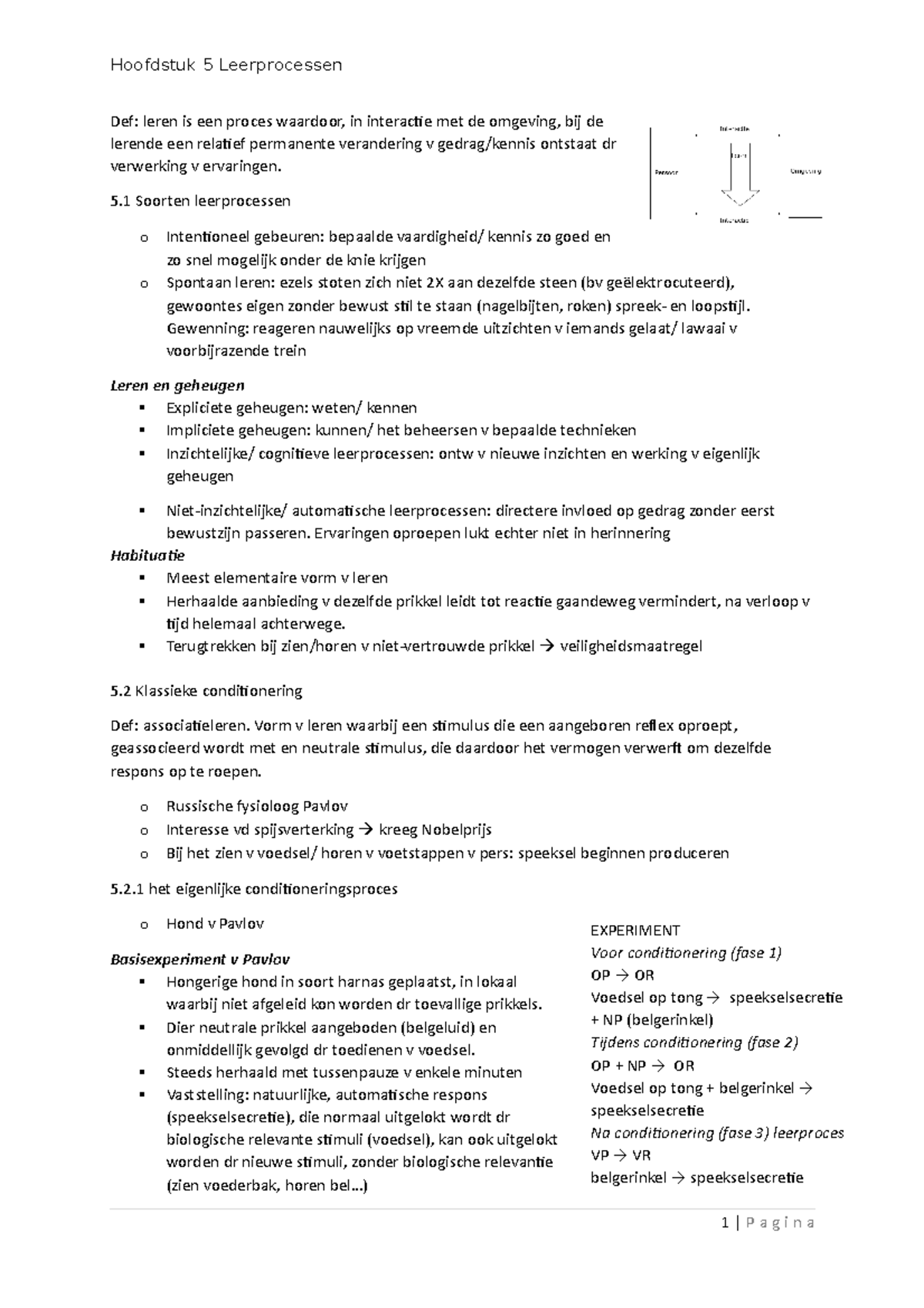 Hoofdstuk 5 Leerprocessen - De Automatische Nawerking Van Vroegere ...