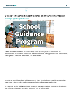 Carrer Guidance Narrative Report - System Administration - Studocu