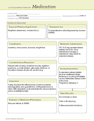 Medication restricted -Imipramine Ch 16 - ACTIVE LEARNING TEMPLATES ...