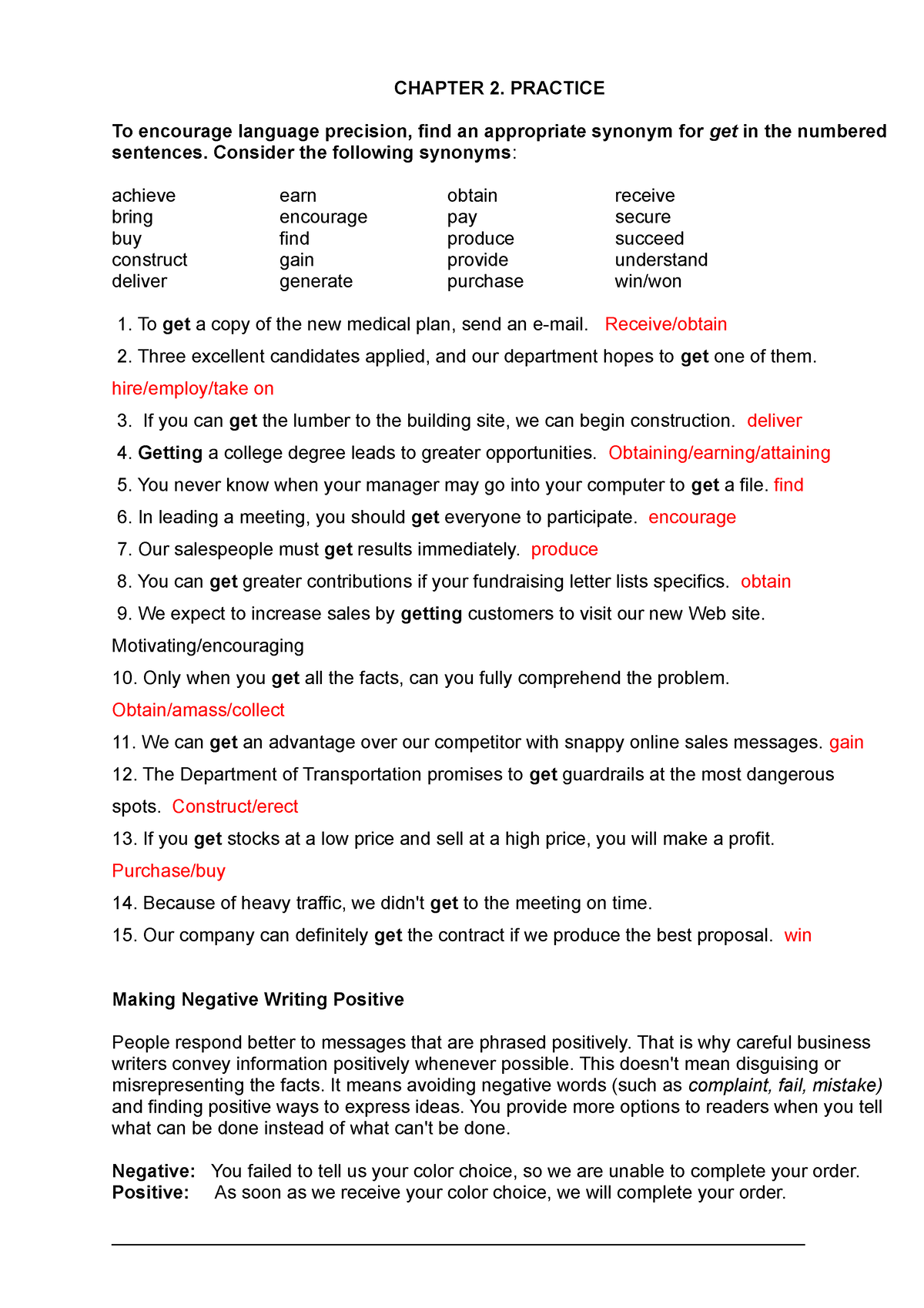 Chapter 2 Assignment 2 2 - CHAPTER 2. PRACTICE To encourage language ...