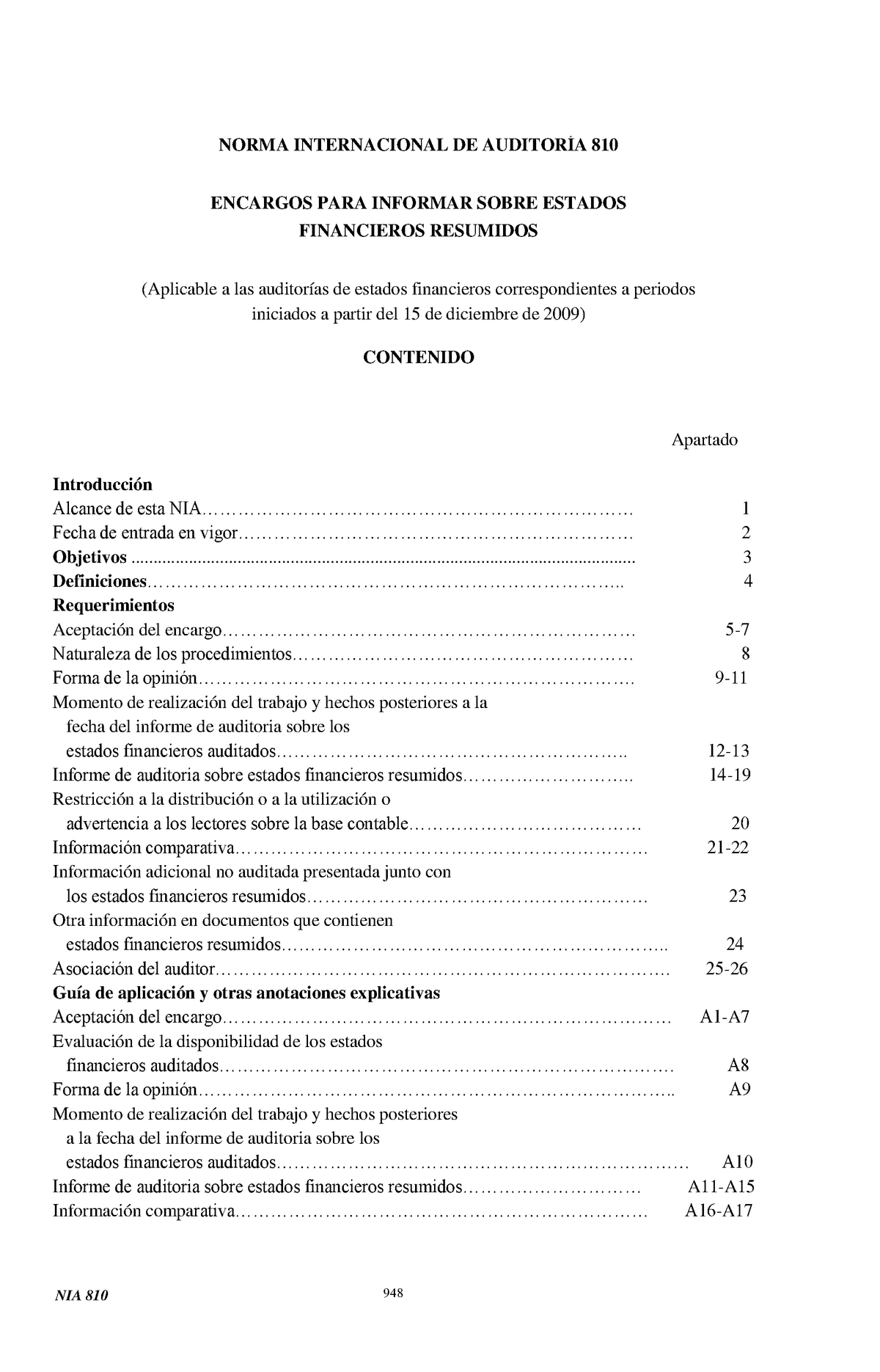 Nia 810 Conta Norma Internacional De AuditorÍa 810 Encargos Para Informar Sobre Estados 3499