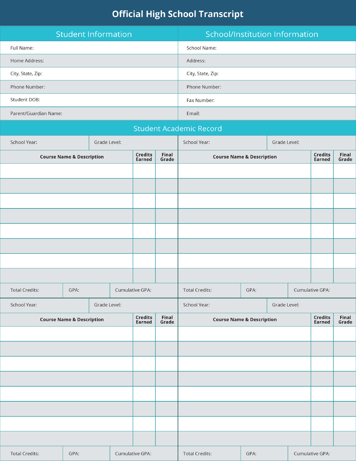 High School Homeschool Transcript Download - PA 712 - Harvard - Studocu