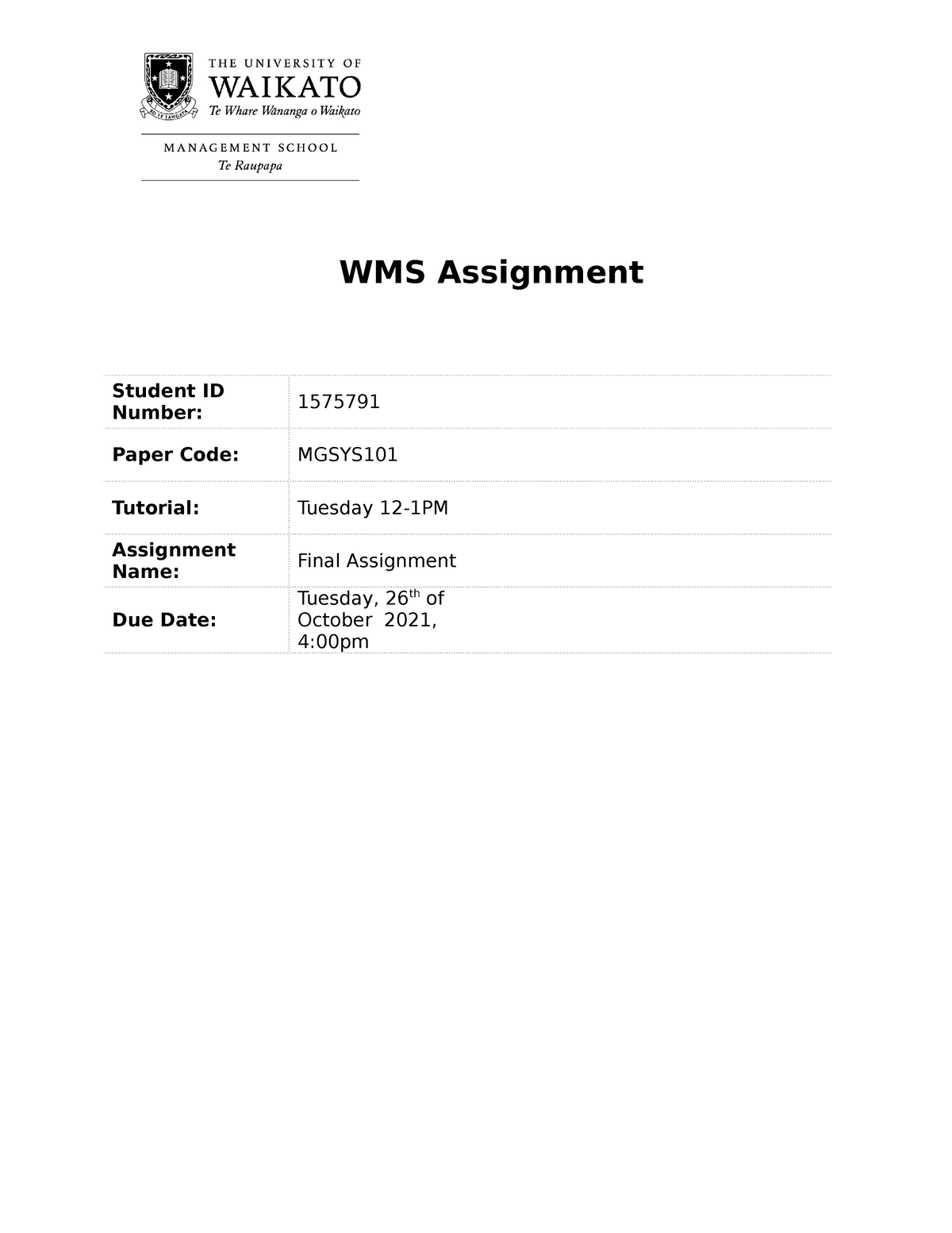 supply-chain-information-wms-assignment-student-id-number-1575791