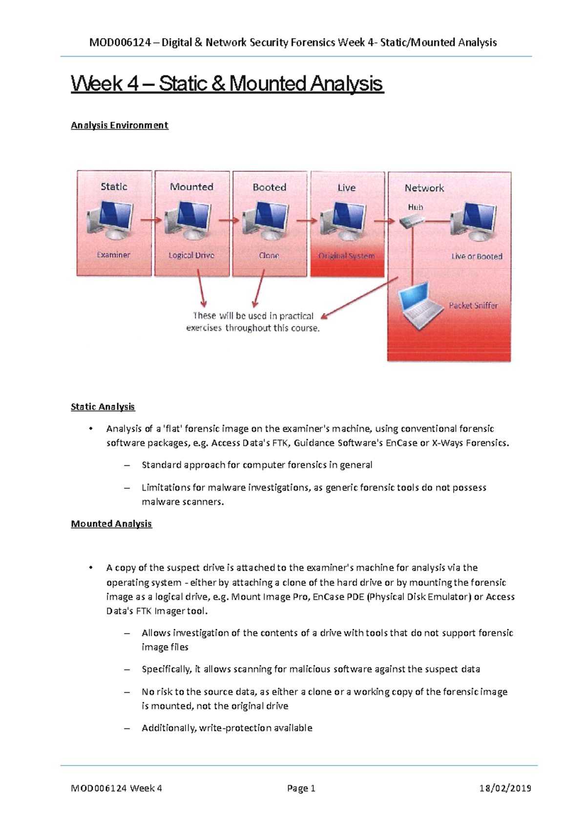 MOD006124 Week 4 Lab - Static and Mounted Analysis - Week 4 – Static ...