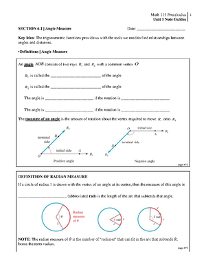 Unit 4 Note Guides 2 - Math 115 Precalculus Unit 4 Note Guides SECTION ...